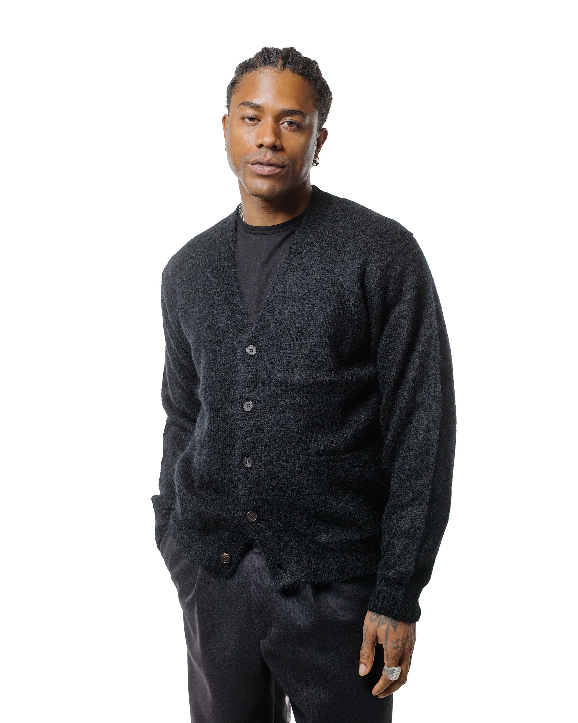 Batoner Pure Mohair V Cardigan Black sold by Lost & Found product image thumbnail 2