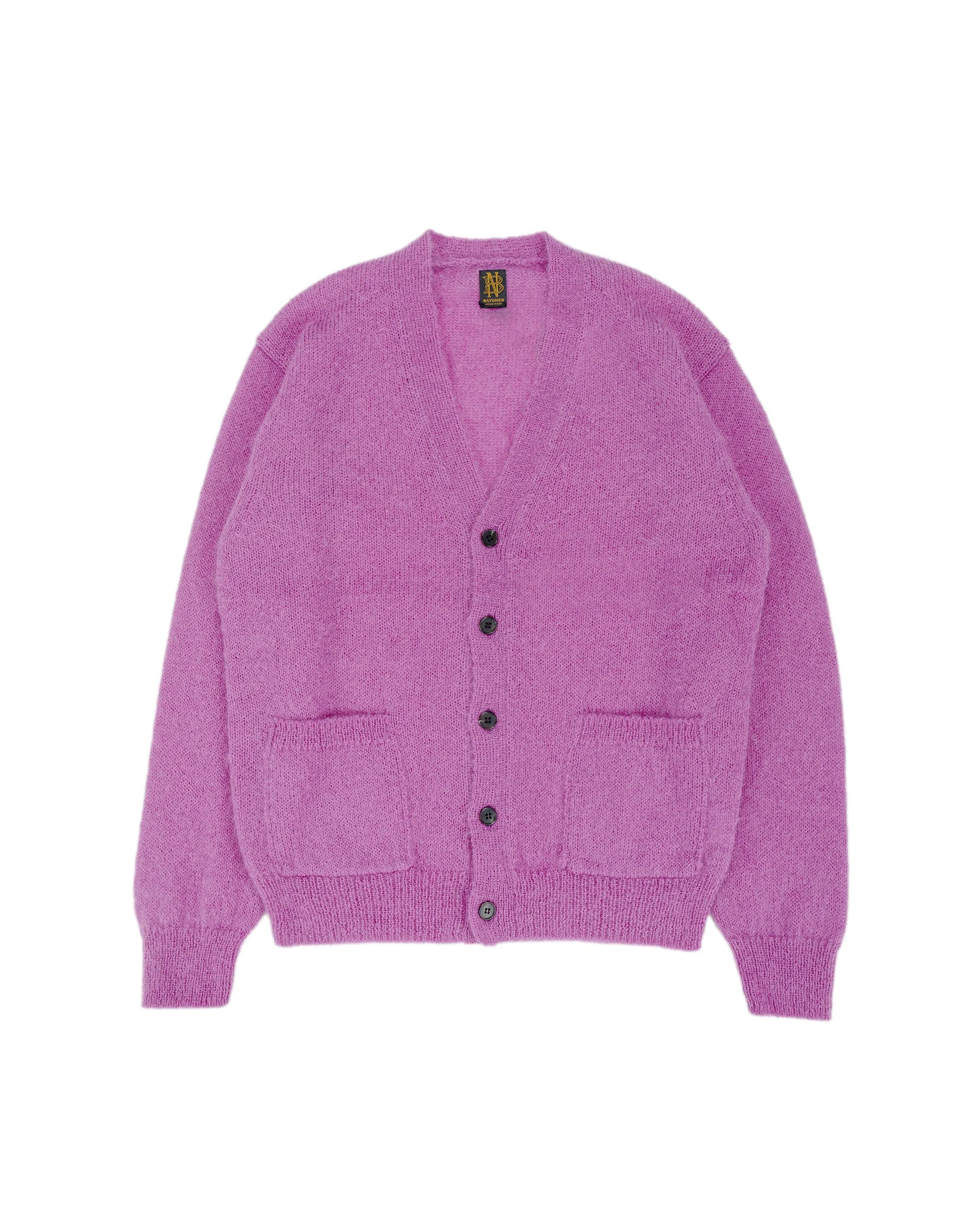 Batoner Pure Mohair V Cardigan Purple sold by Lost & Found