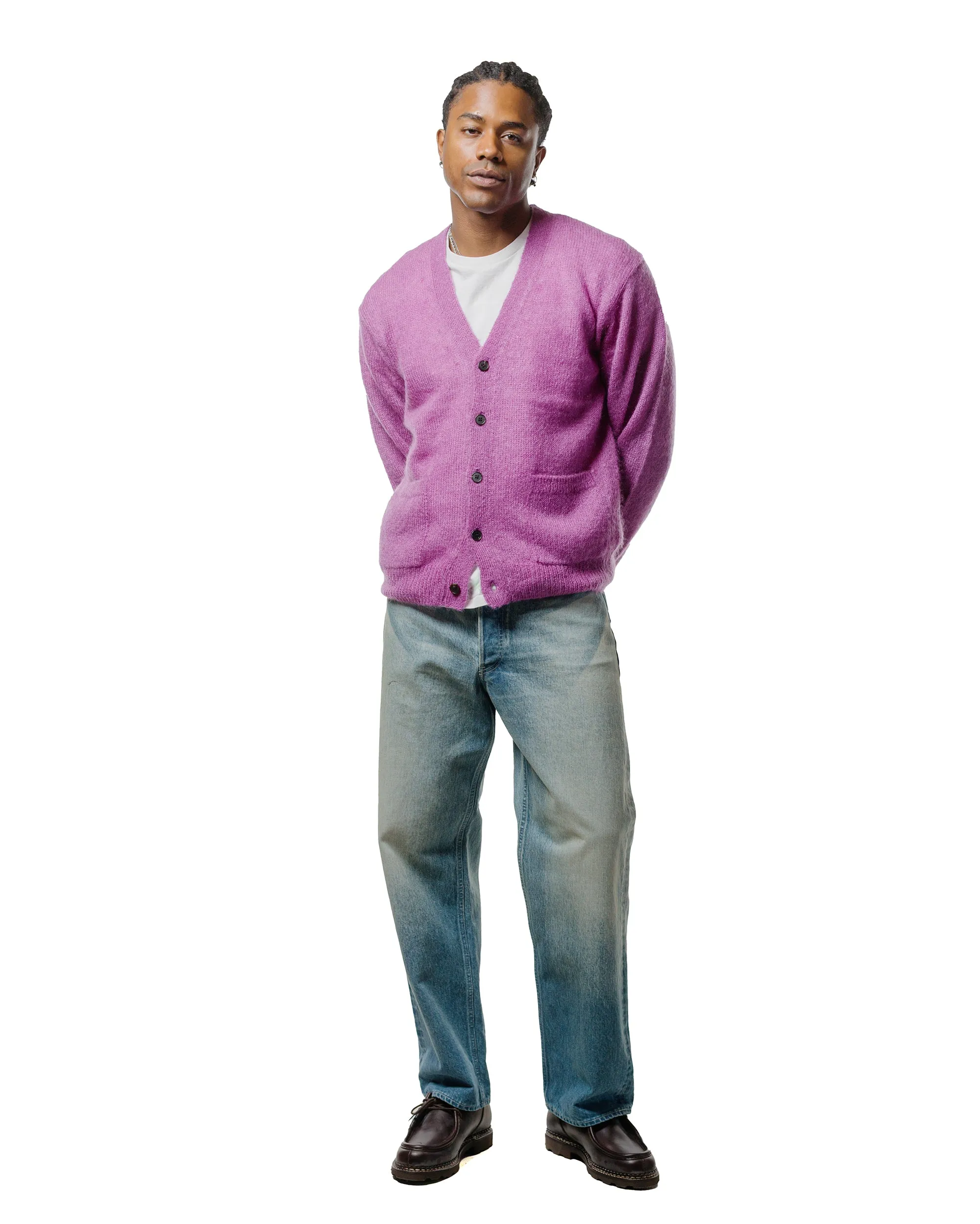 Batoner Pure Mohair V Cardigan Purple sold by Lost & Found product image thumbnail 4