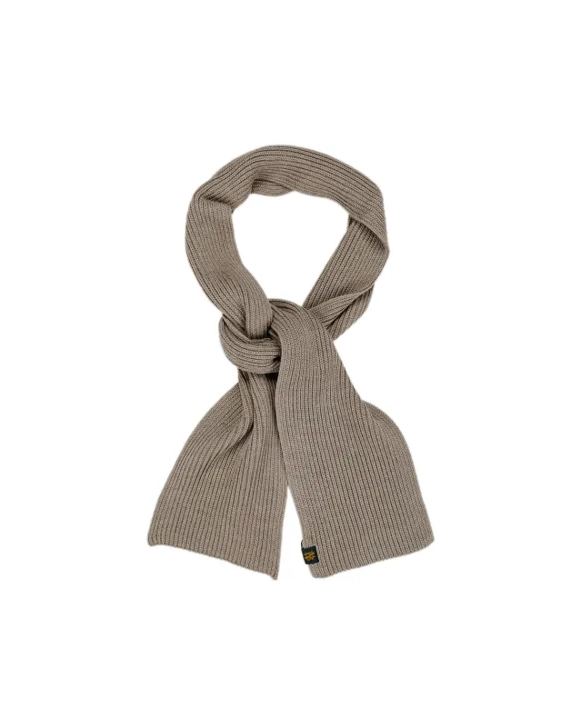 Batoner Solid Wool Rib Muffler Melange Brown made by BATONER