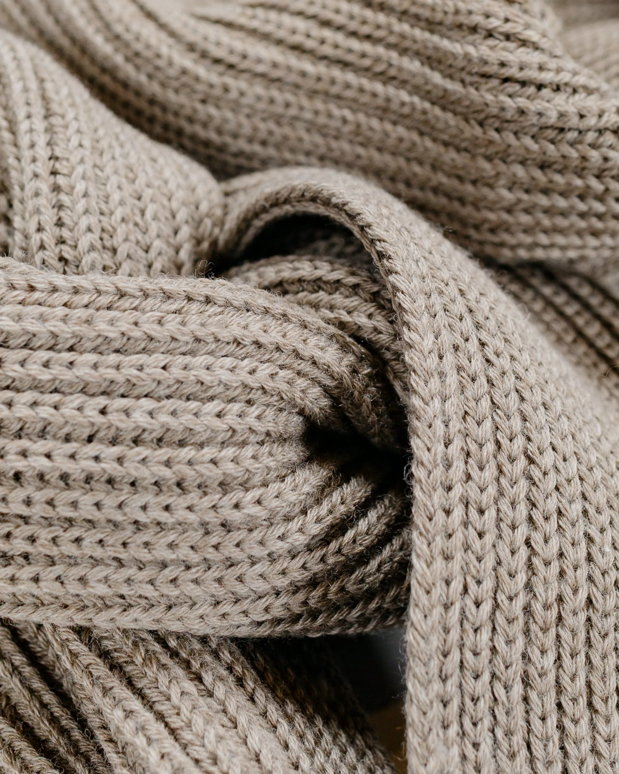 Batoner Solid Wool Rib Muffler Melange Brown sold by Lost & Found product image thumbnail 2