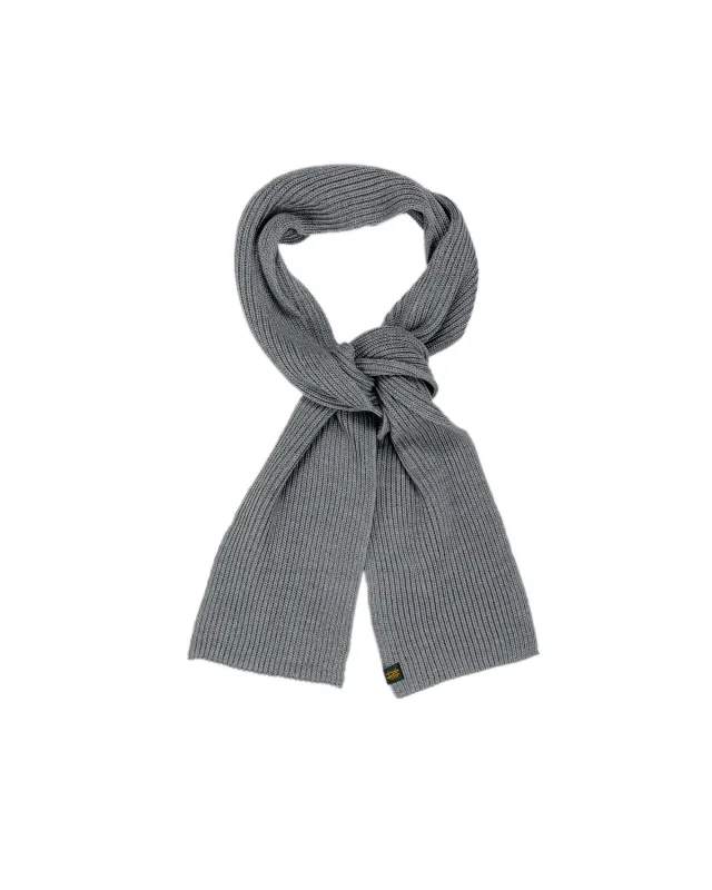 Batoner Solid Wool Rib Muffler Melange Gray sold by Lost & Found