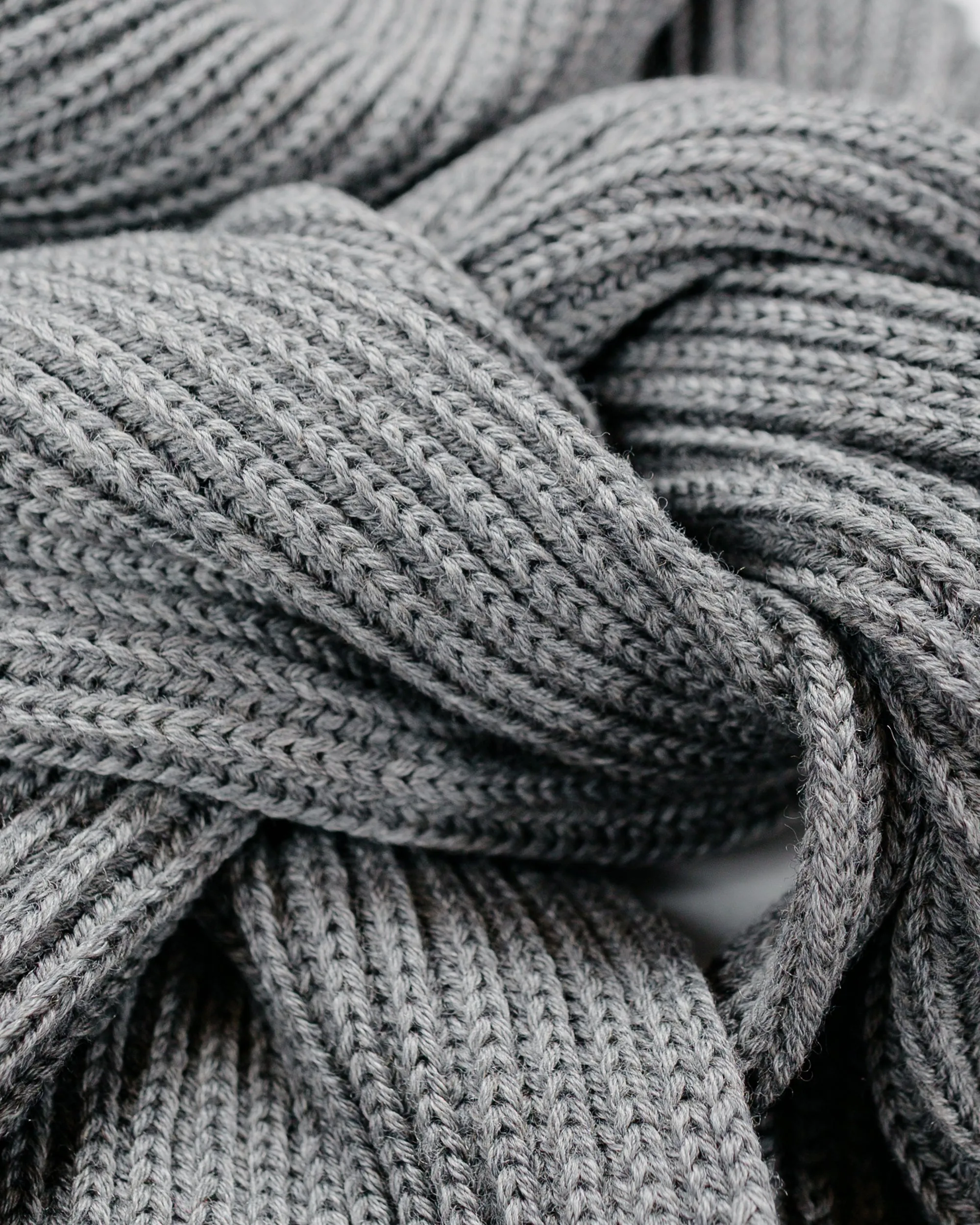 Batoner Solid Wool Rib Muffler Melange Gray sold by Lost & Found product image thumbnail 2