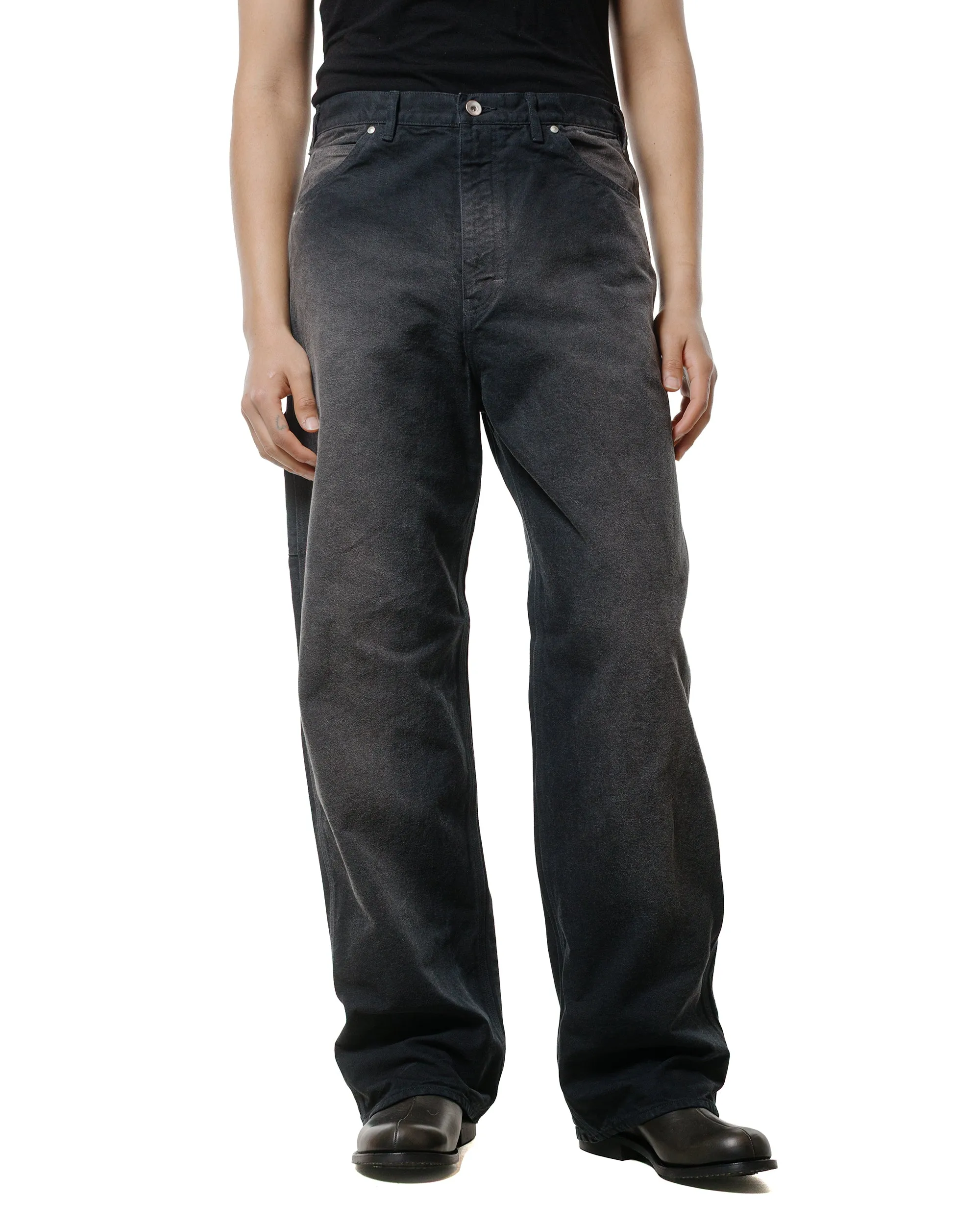 Auralee Garment Dyed Organic Cotton Duck Painter Pants Faded Black sold by Lost & Found product image thumbnail 2