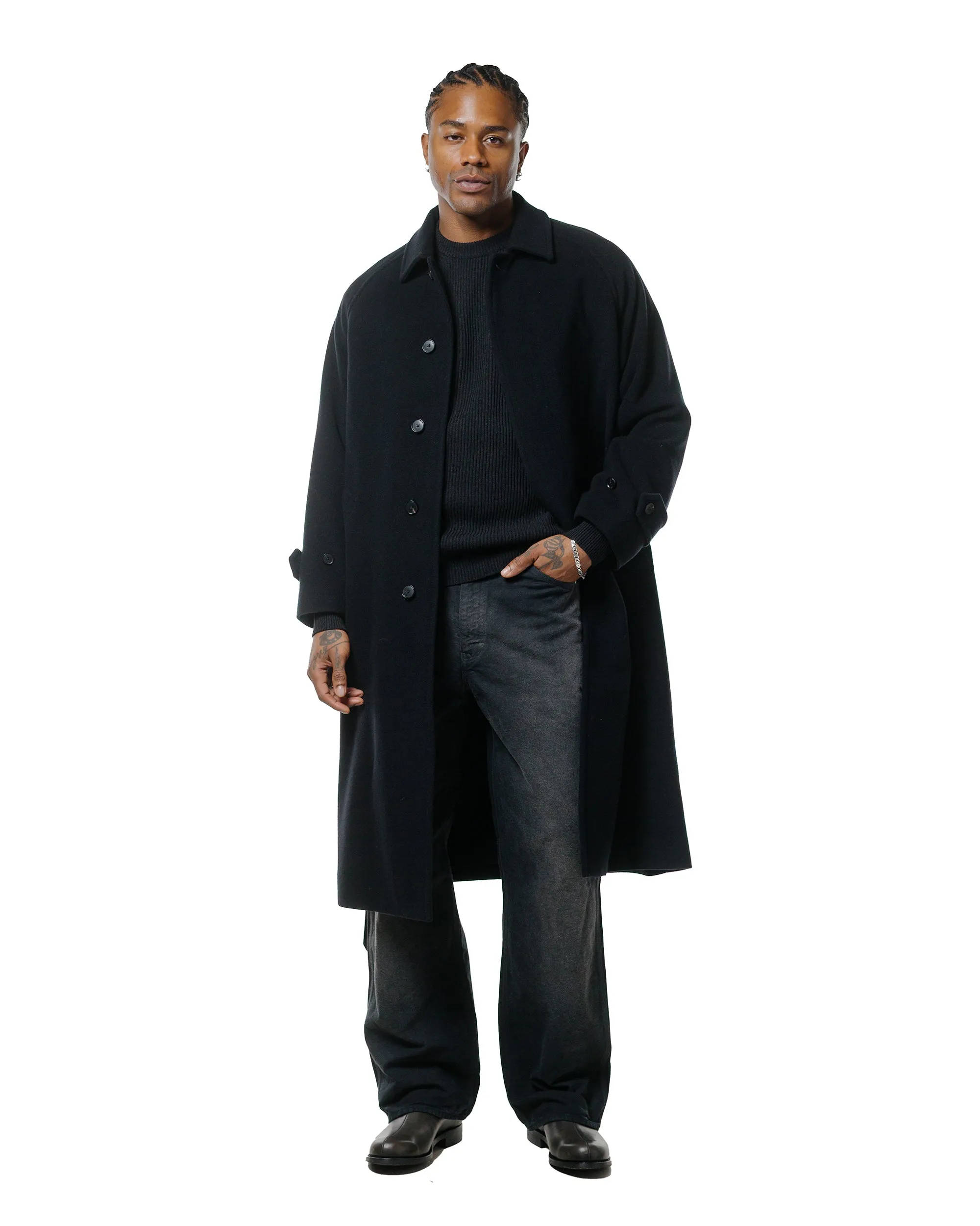 Auralee Super Fine Wool Rib Knit P/O Black sold by Lost & Found product image thumbnail 4