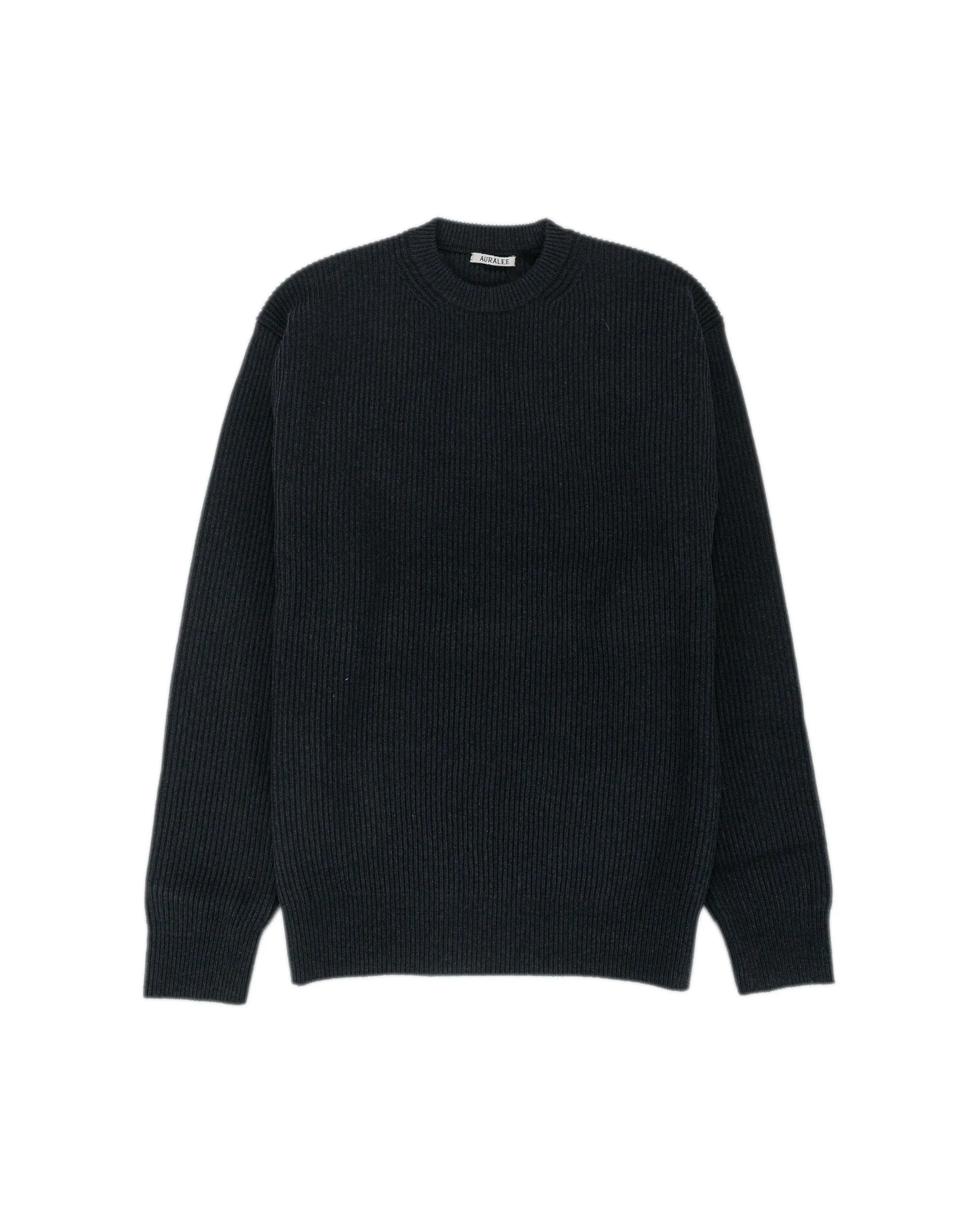 Auralee Super Fine Wool Rib Knit P/O Black sold by Lost & Found