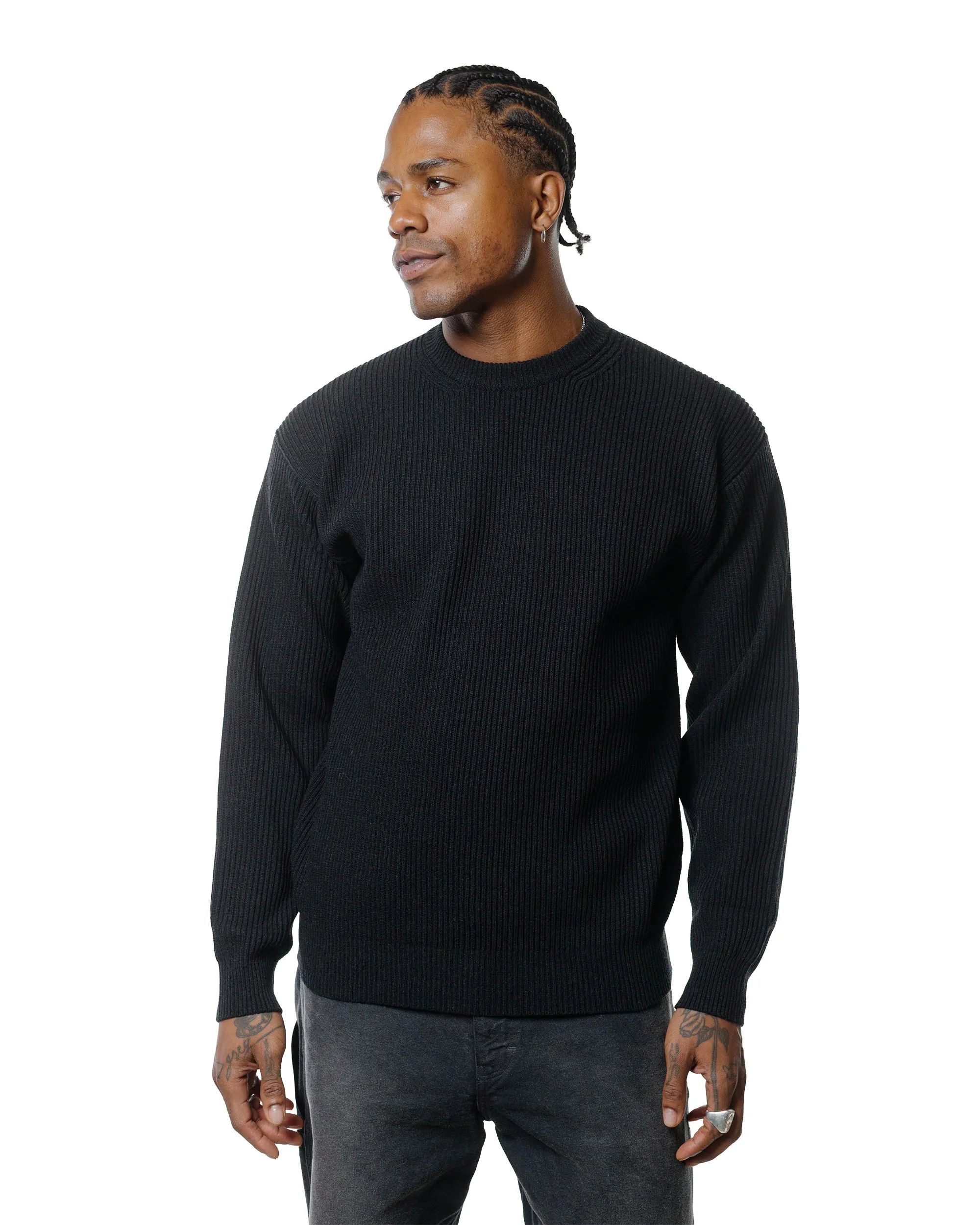 Auralee Super Fine Wool Rib Knit P/O Black sold by Lost & Found product image thumbnail 2