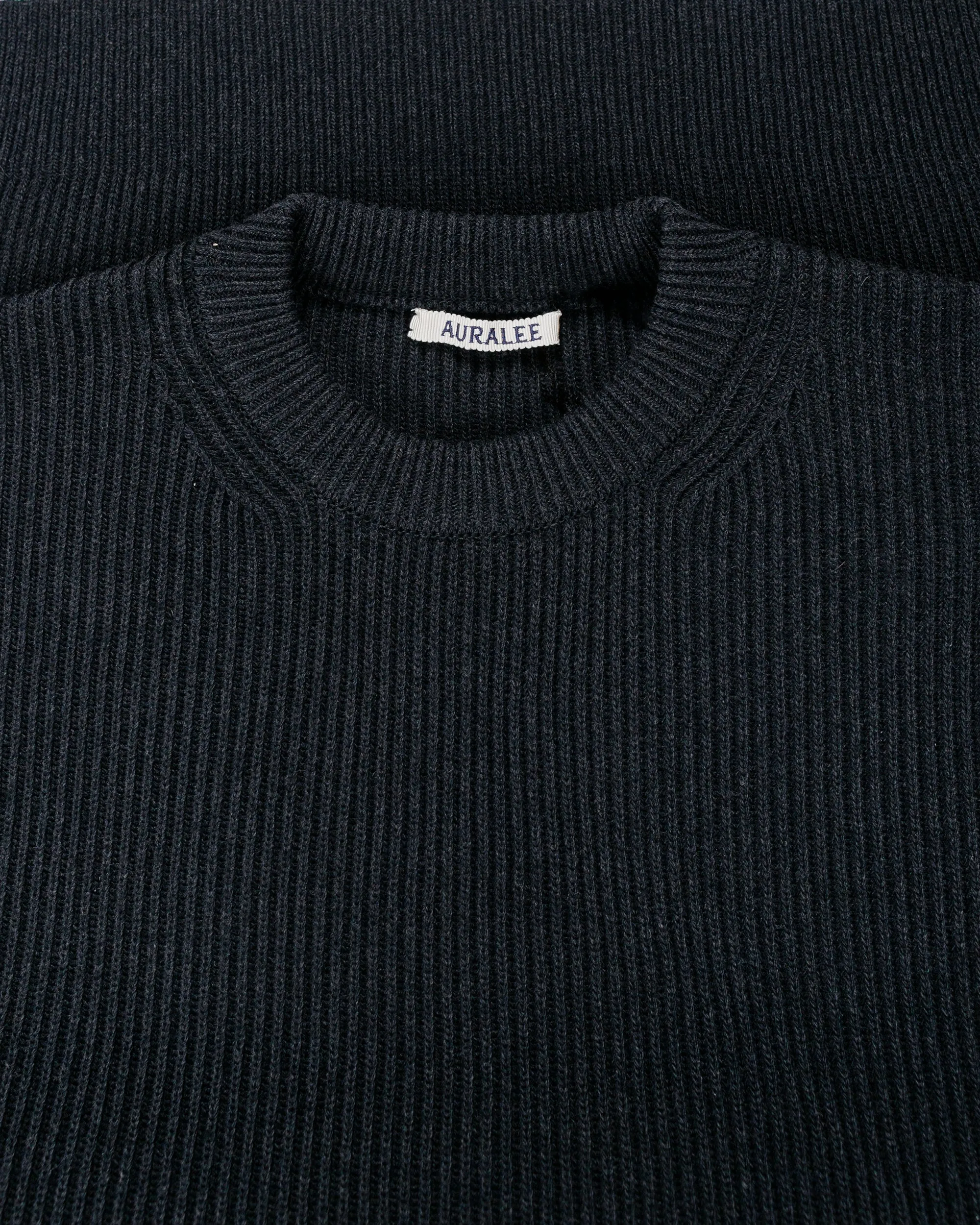 Auralee Super Fine Wool Rib Knit P/O Black sold by Lost & Found product image thumbnail 5