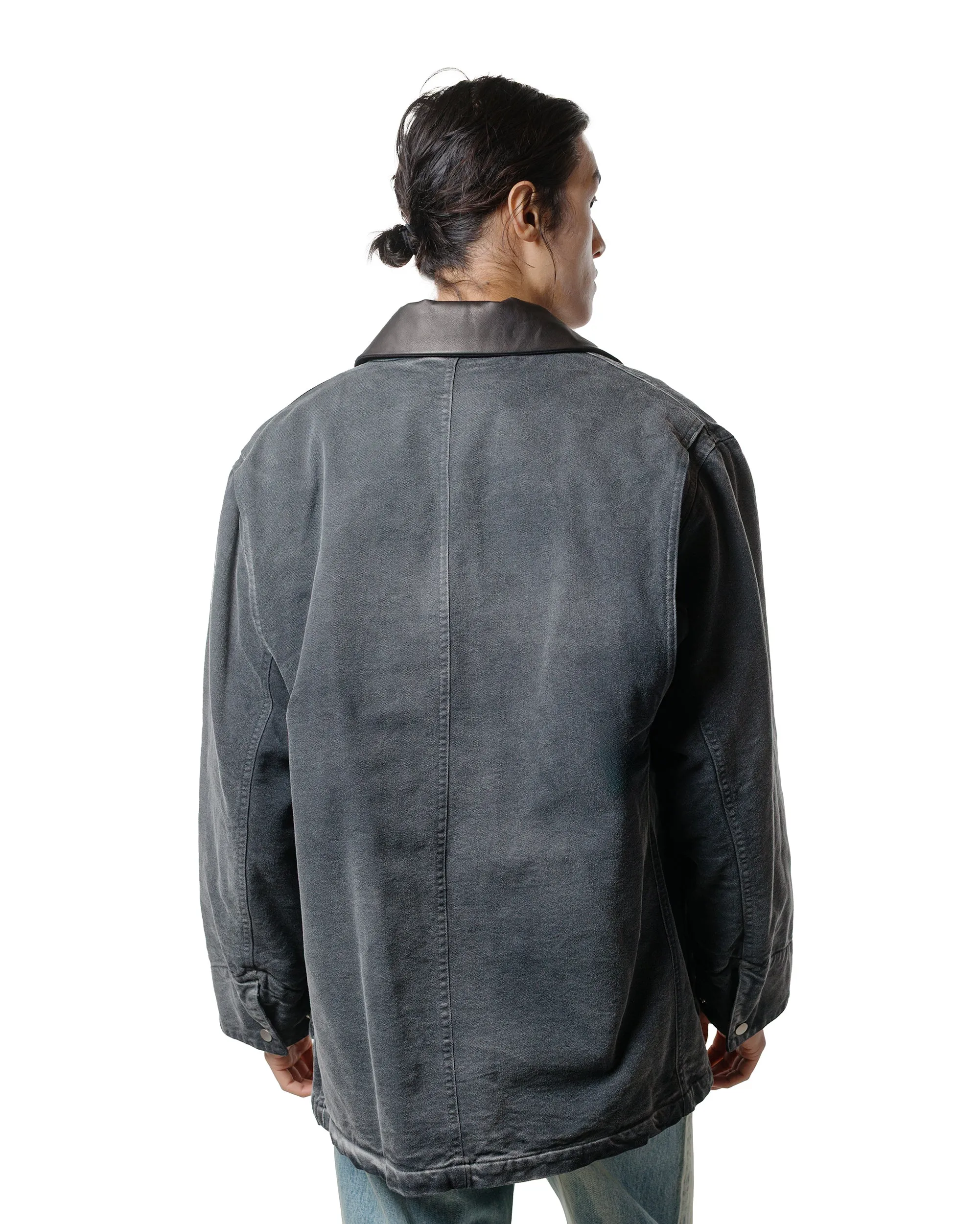 Auralee Organic Cotton Duck Blouson Faded Black sold by Lost & Found product image thumbnail 3