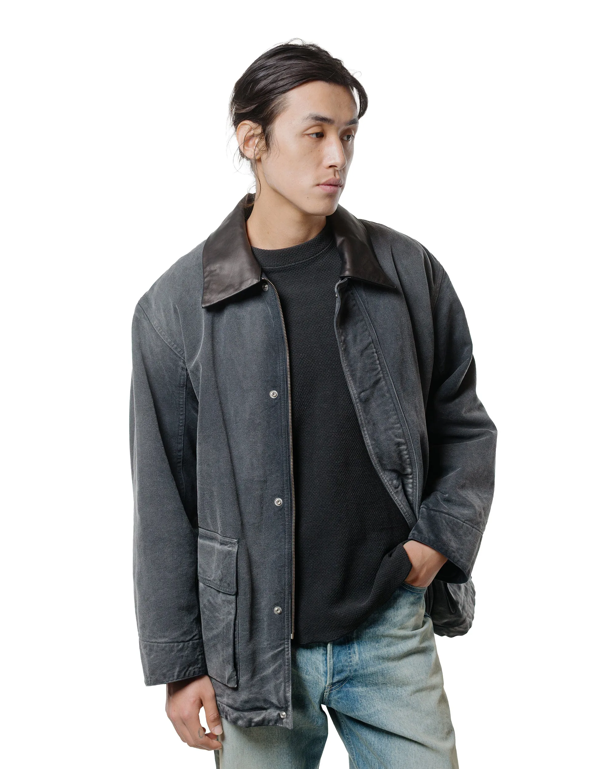 Auralee Organic Cotton Duck Blouson Faded Black sold by Lost & Found product image thumbnail 2
