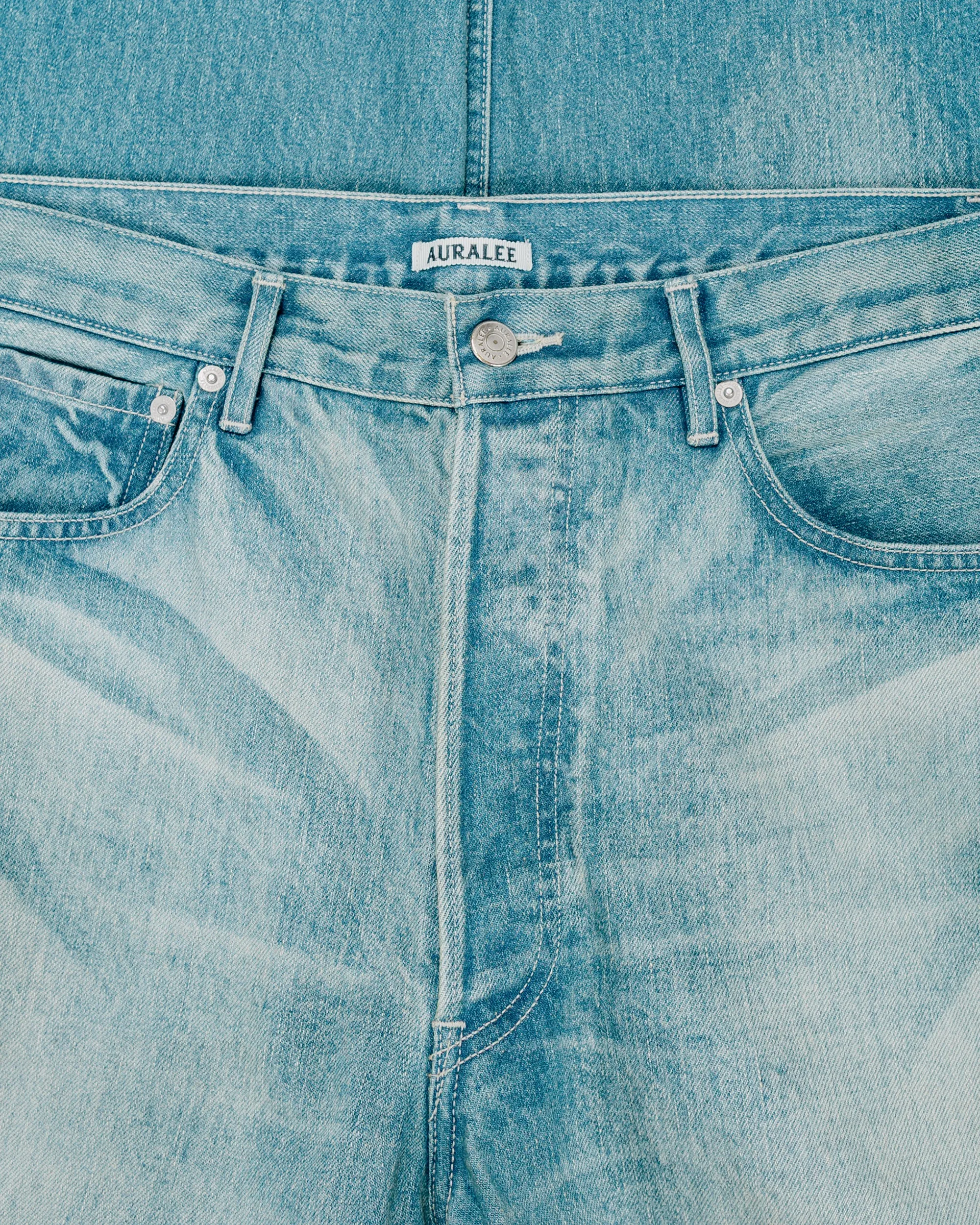 Auralee Selvedge Faded Heavy Denim Wide Pants Faded Indigo sold by Lost & Found product image thumbnail 5