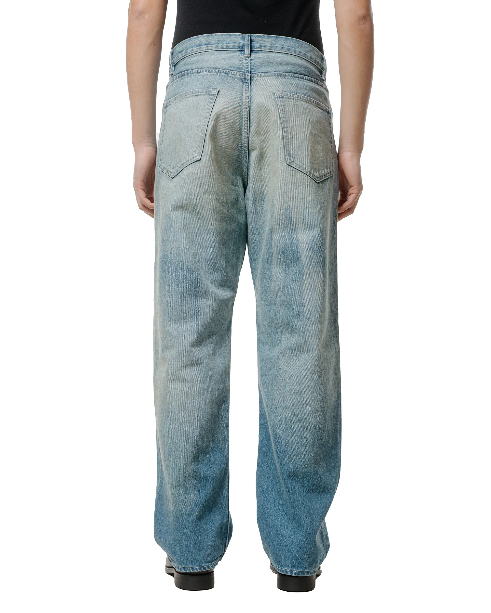Auralee Selvedge Faded Heavy Denim Wide Pants Faded Indigo sold by Lost & Found product image thumbnail 3