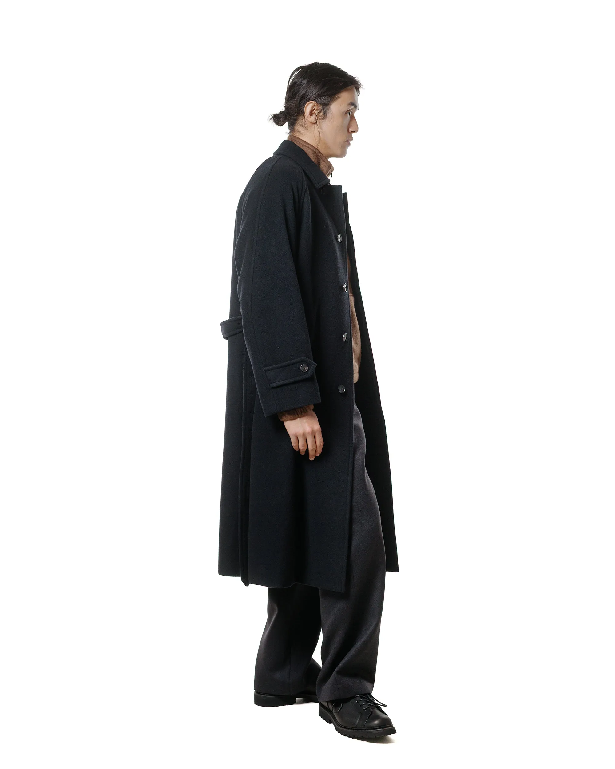 Auralee Super Fine Wool Mosser Soutien Collar Coat Black sold by Lost & Found product image thumbnail 4