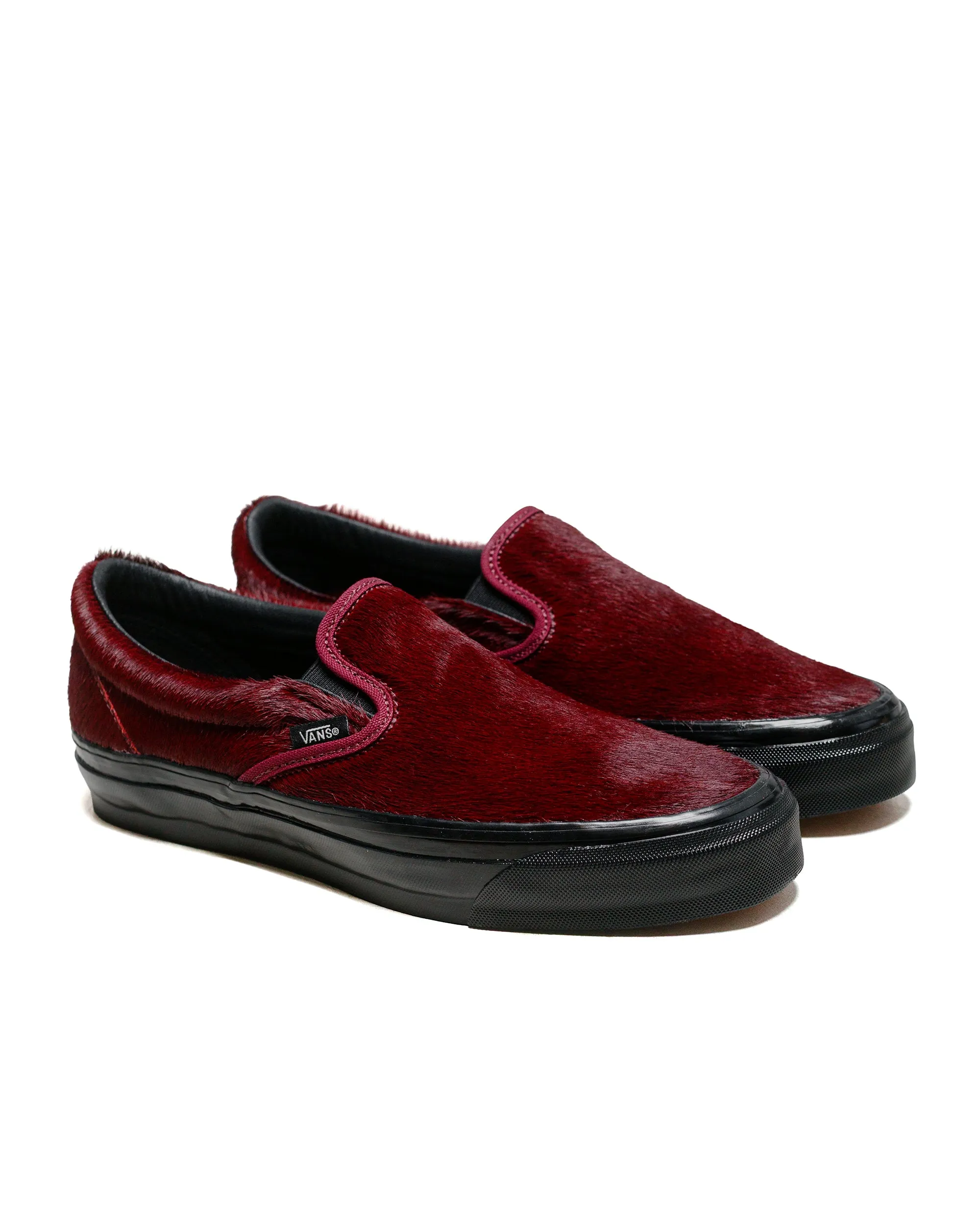 Vans Premium Slip-On Reissue 98 LX Pony Hair Burgundy sold by Lost & Found product image thumbnail 2
