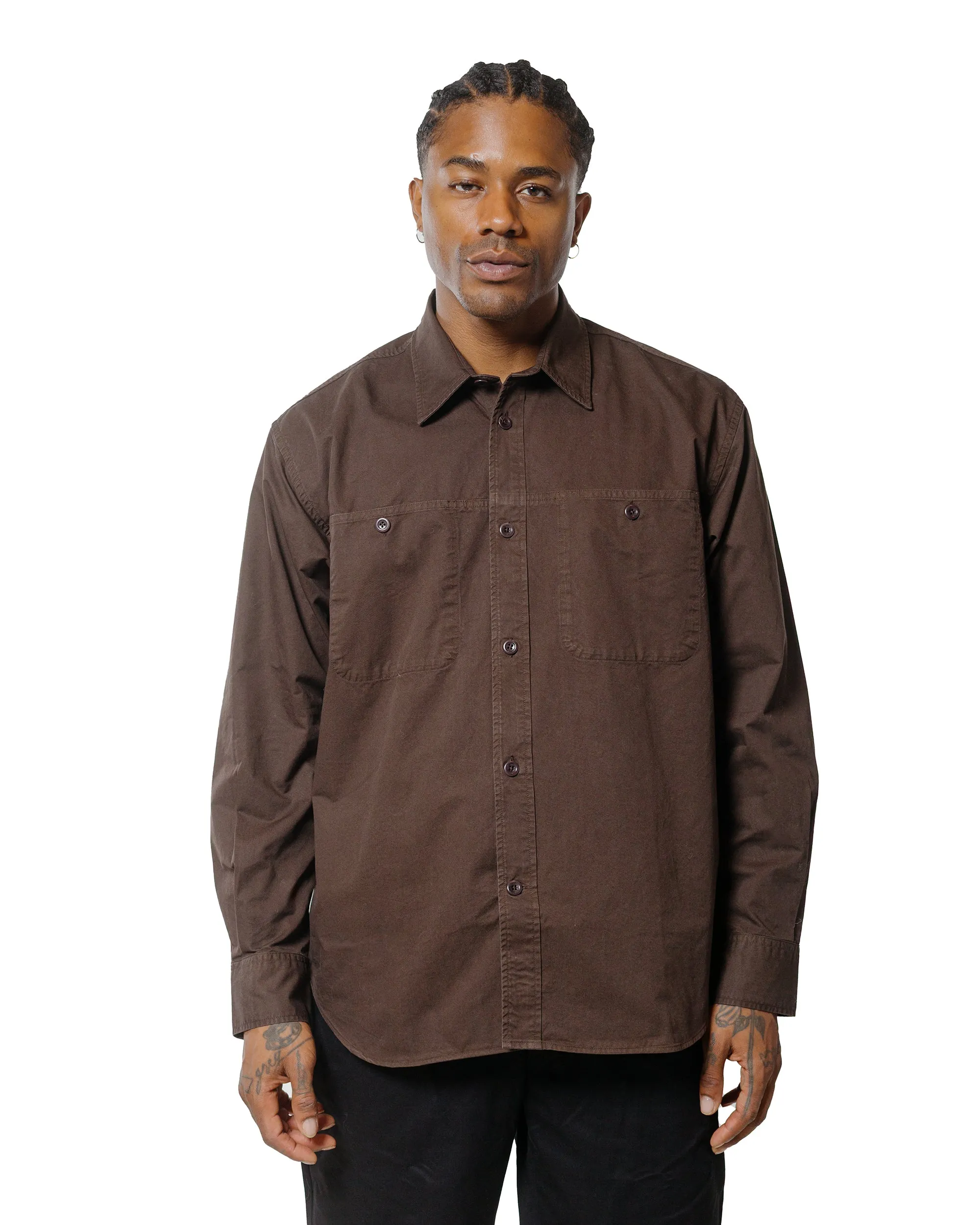 Norse Projects Julius Mineral Dyed Overshirt Shirt Espresso sold by Lost & Found product image thumbnail 2