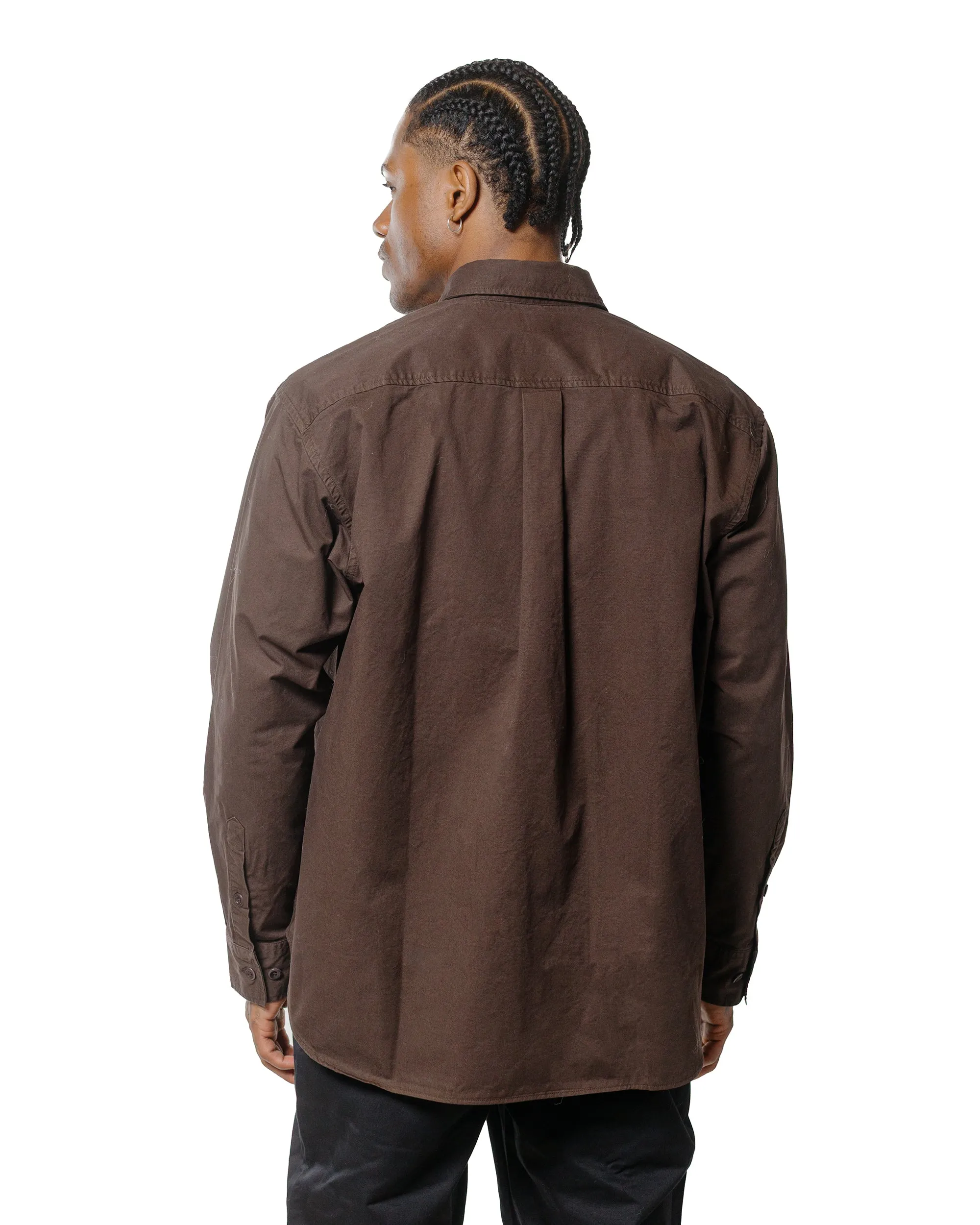 Norse Projects Julius Mineral Dyed Overshirt Shirt Espresso sold by Lost & Found product image thumbnail 3