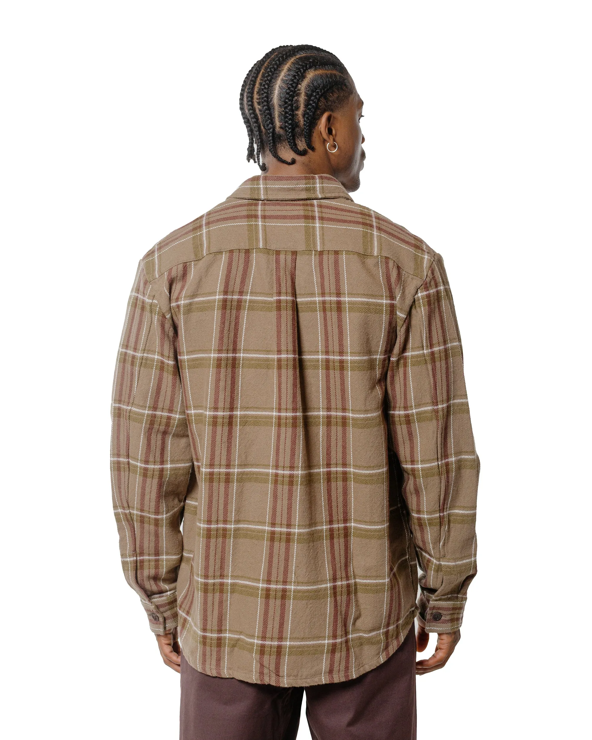 Norse Projects Hjalmer Heavy Twill Check Overshirt Walnut sold by Lost & Found product image thumbnail 3