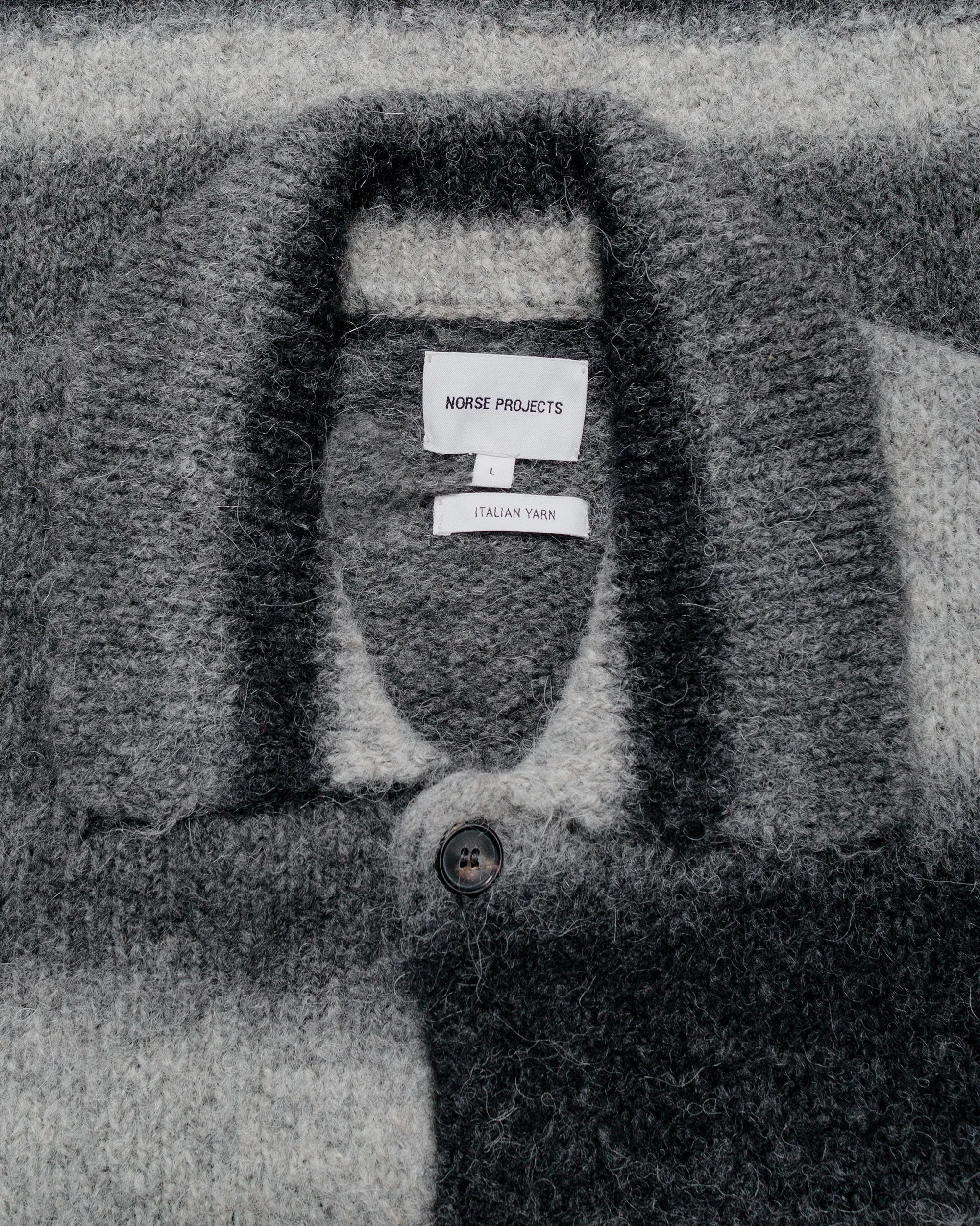 Norse Projects Erik Gradient Alpaca Wool Jacket Charcoal Melange sold by Lost & Found product image thumbnail 5