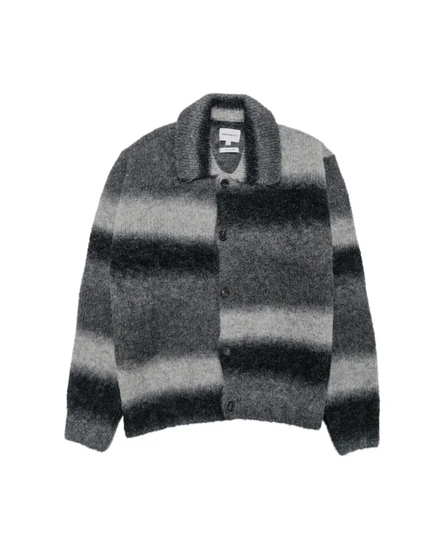 Norse Projects Erik Gradient Alpaca Wool Jacket Charcoal Melange sold by Lost & Found