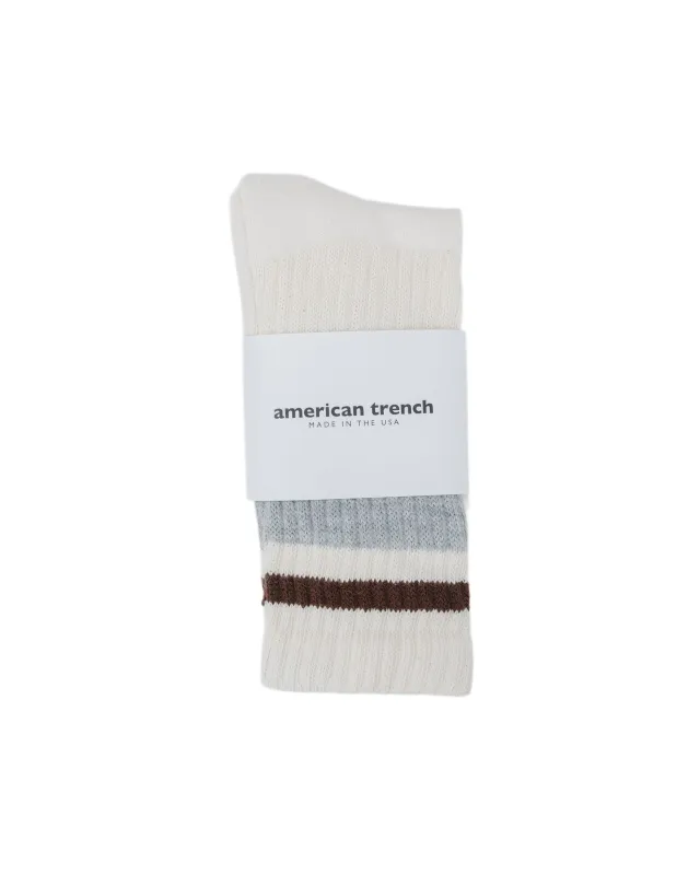 American Trench The Retro Stripe Grey Heather/Brown sold by Lost & Found