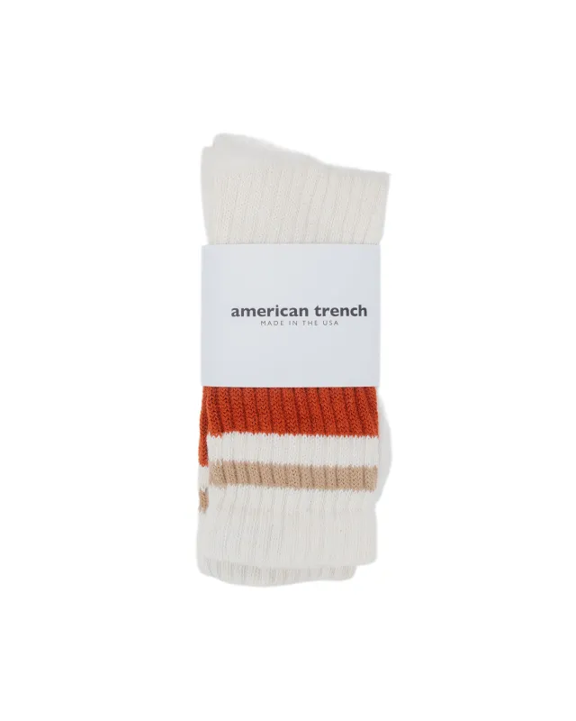 American Trench The Retro Stripe Rust/Sandstone sold by Lost & Found