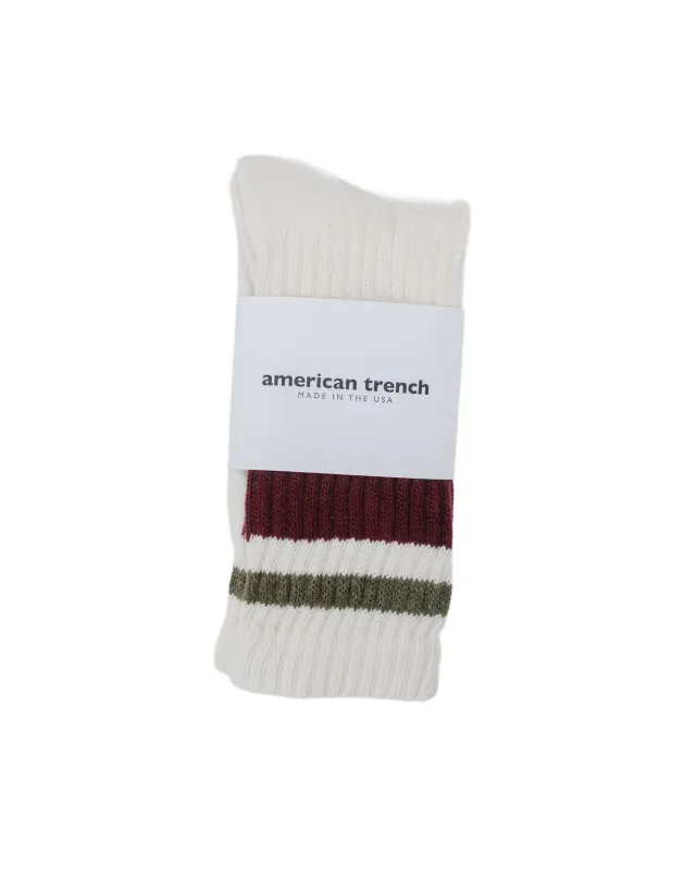 American Trench The Retro Stripe Berry/Olive sold by Lost & Found