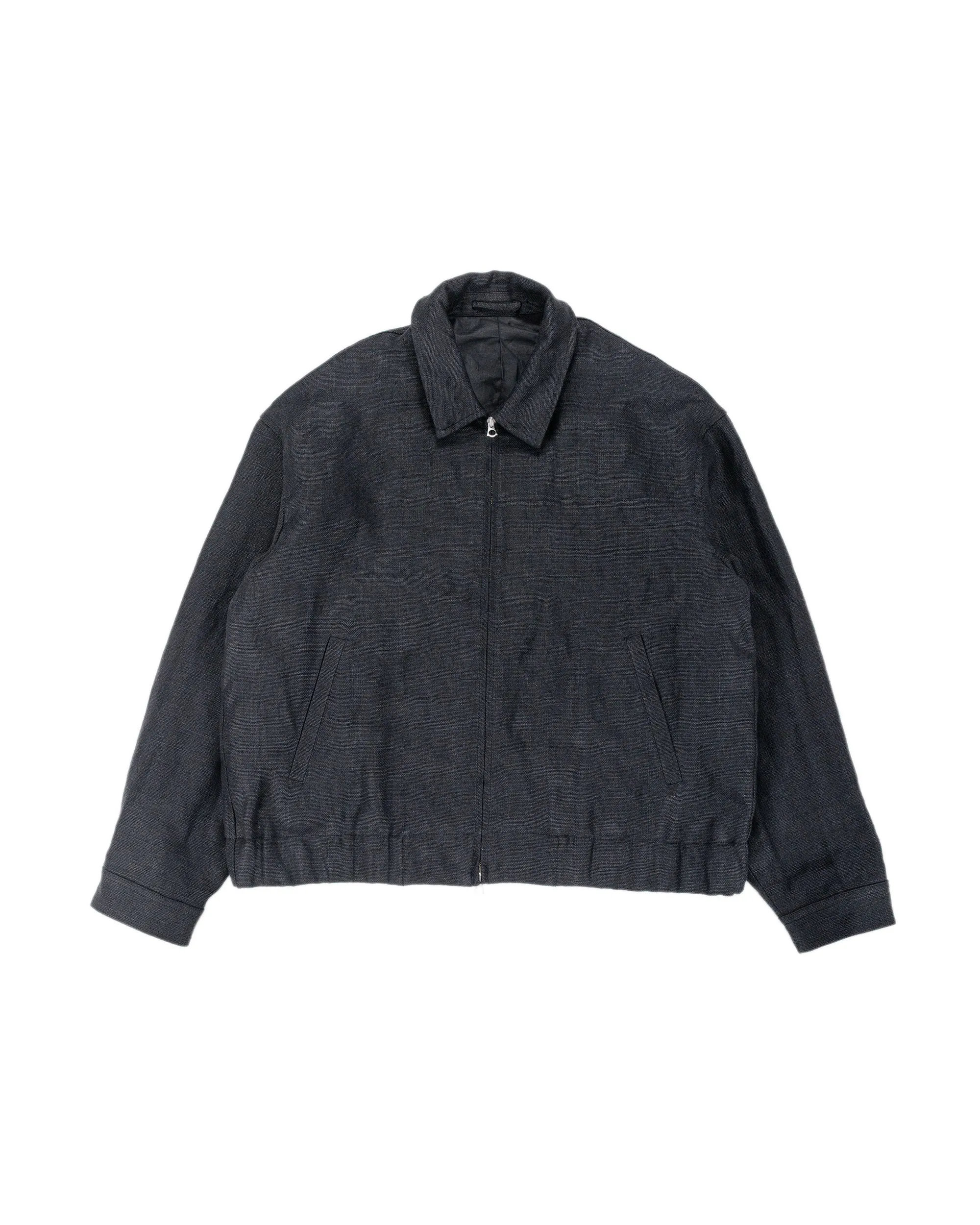 James Coward Machine Jacket Black Belgian Linen sold by Lost & Found