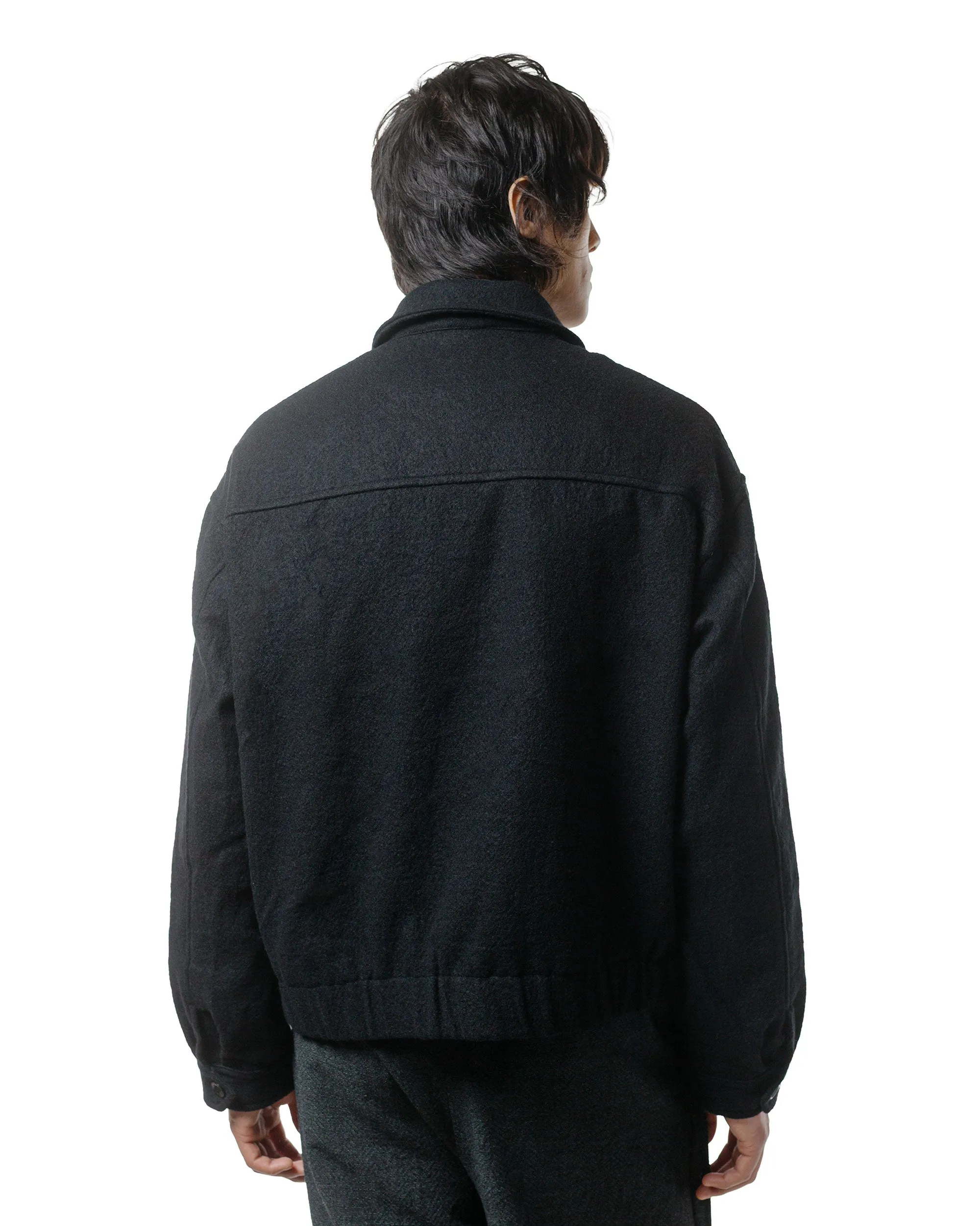 James Coward Machine Jacket Piece Dyed Black Wool Flannel sold by Lost & Found product image thumbnail 3