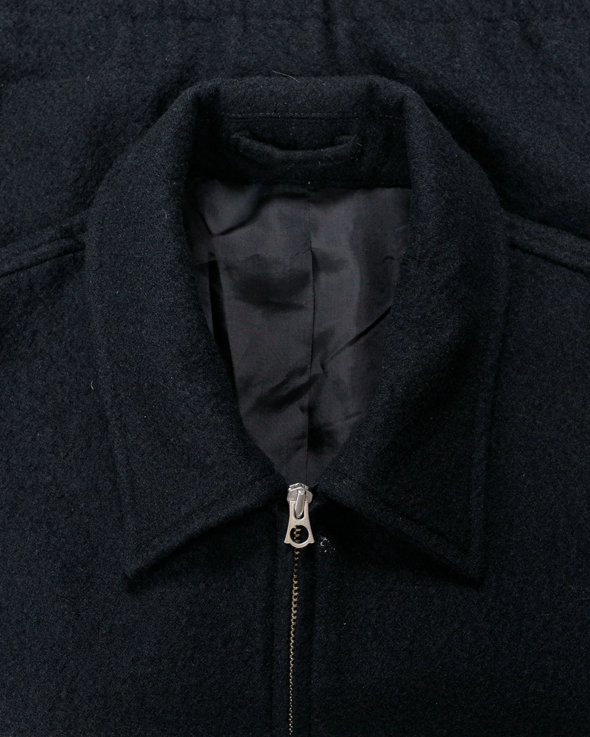 James Coward Machine Jacket Piece Dyed Black Wool Flannel sold by Lost & Found product image thumbnail 5