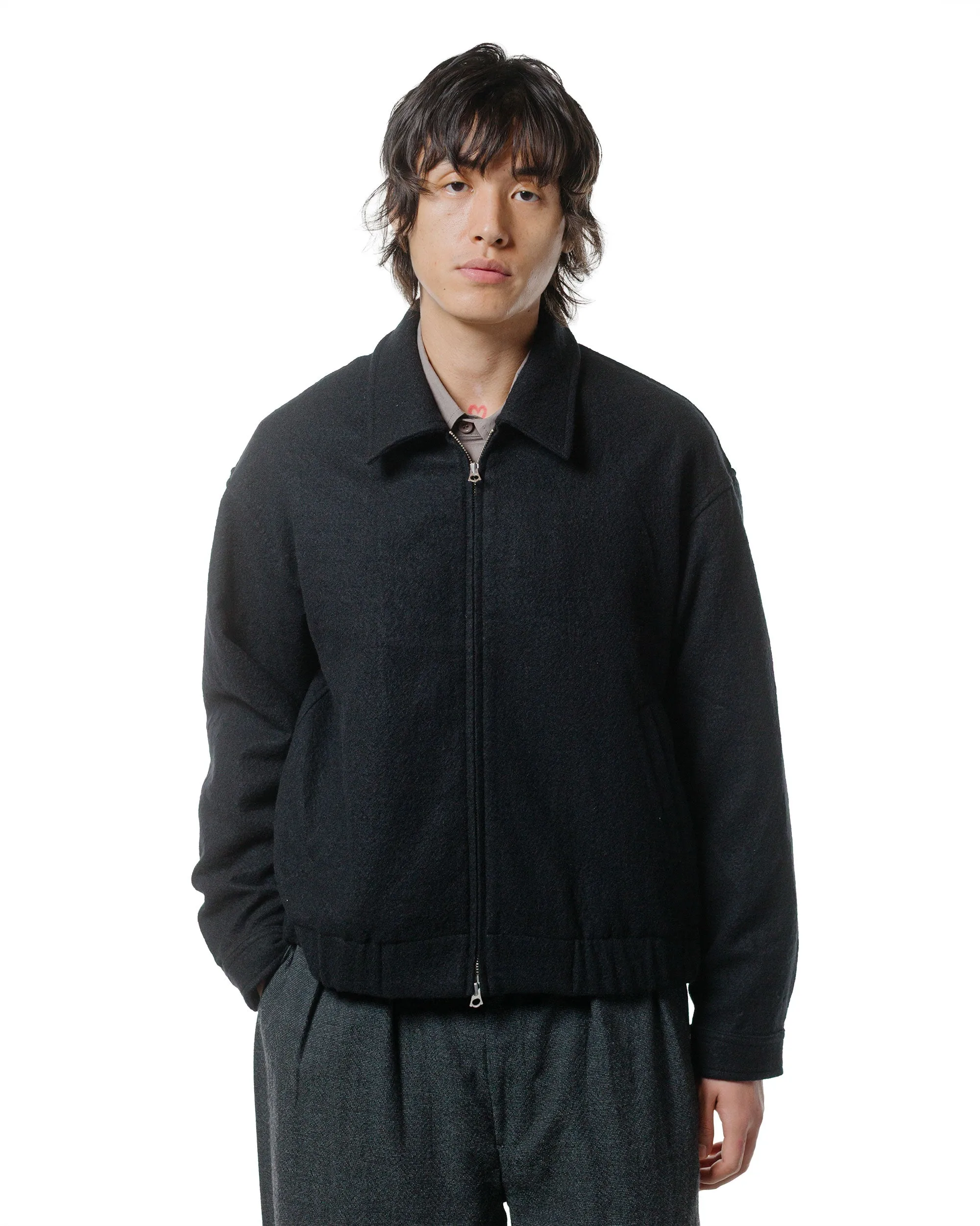 James Coward Machine Jacket Piece Dyed Black Wool Flannel sold by Lost & Found product image thumbnail 2