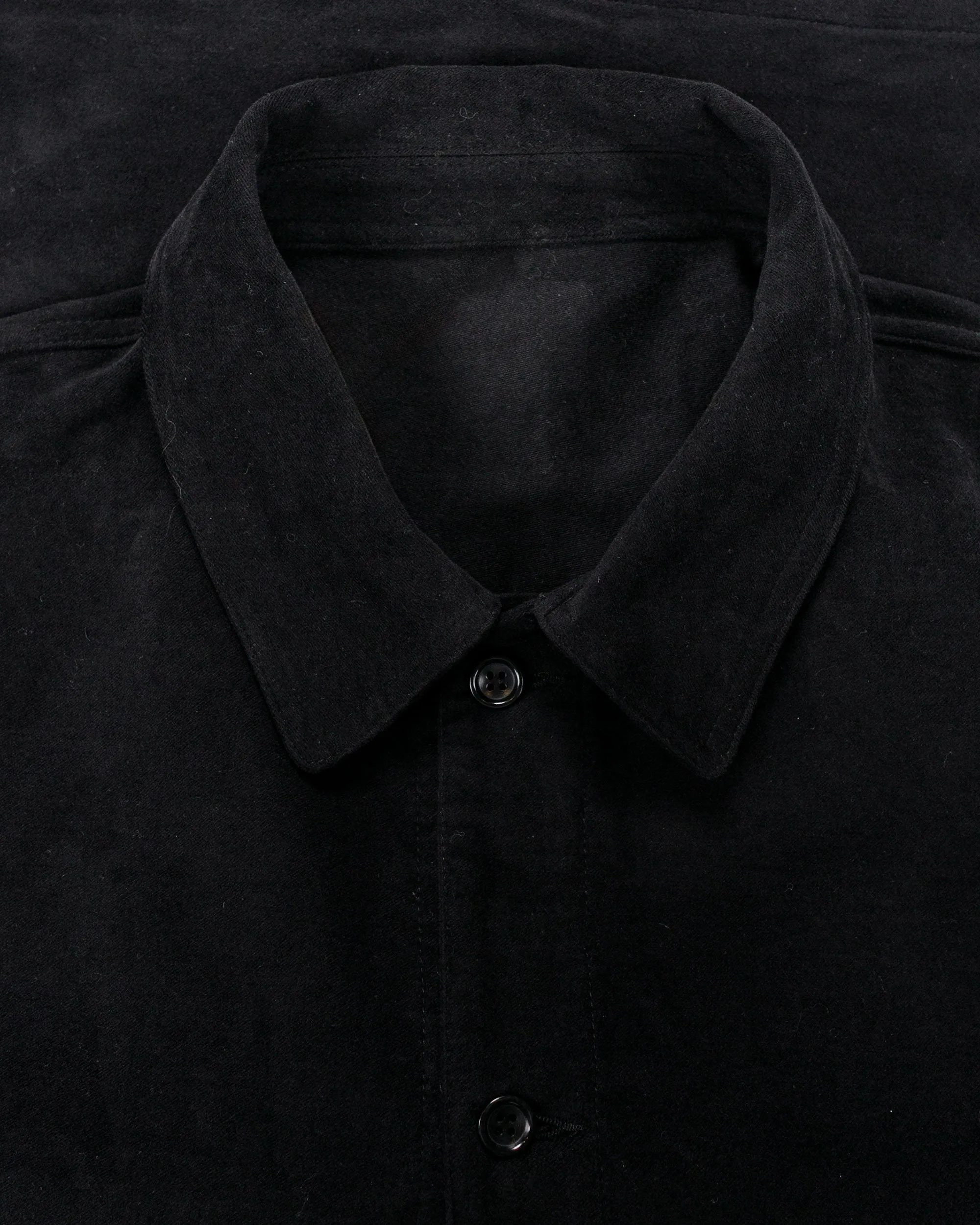 James Coward Signal Shirt Black Cotton Moleskin sold by Lost & Found product image thumbnail 5