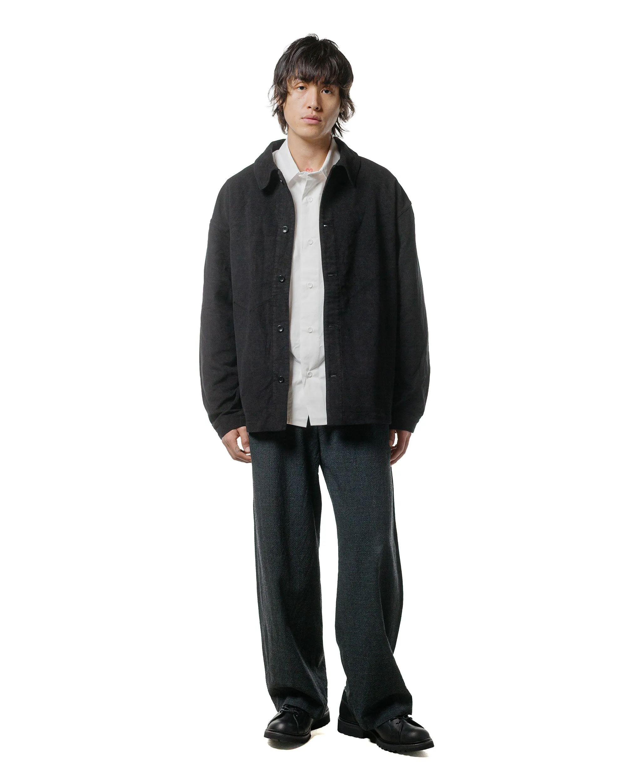 James Coward Signal Shirt Black Cotton Moleskin sold by Lost & Found product image thumbnail 4
