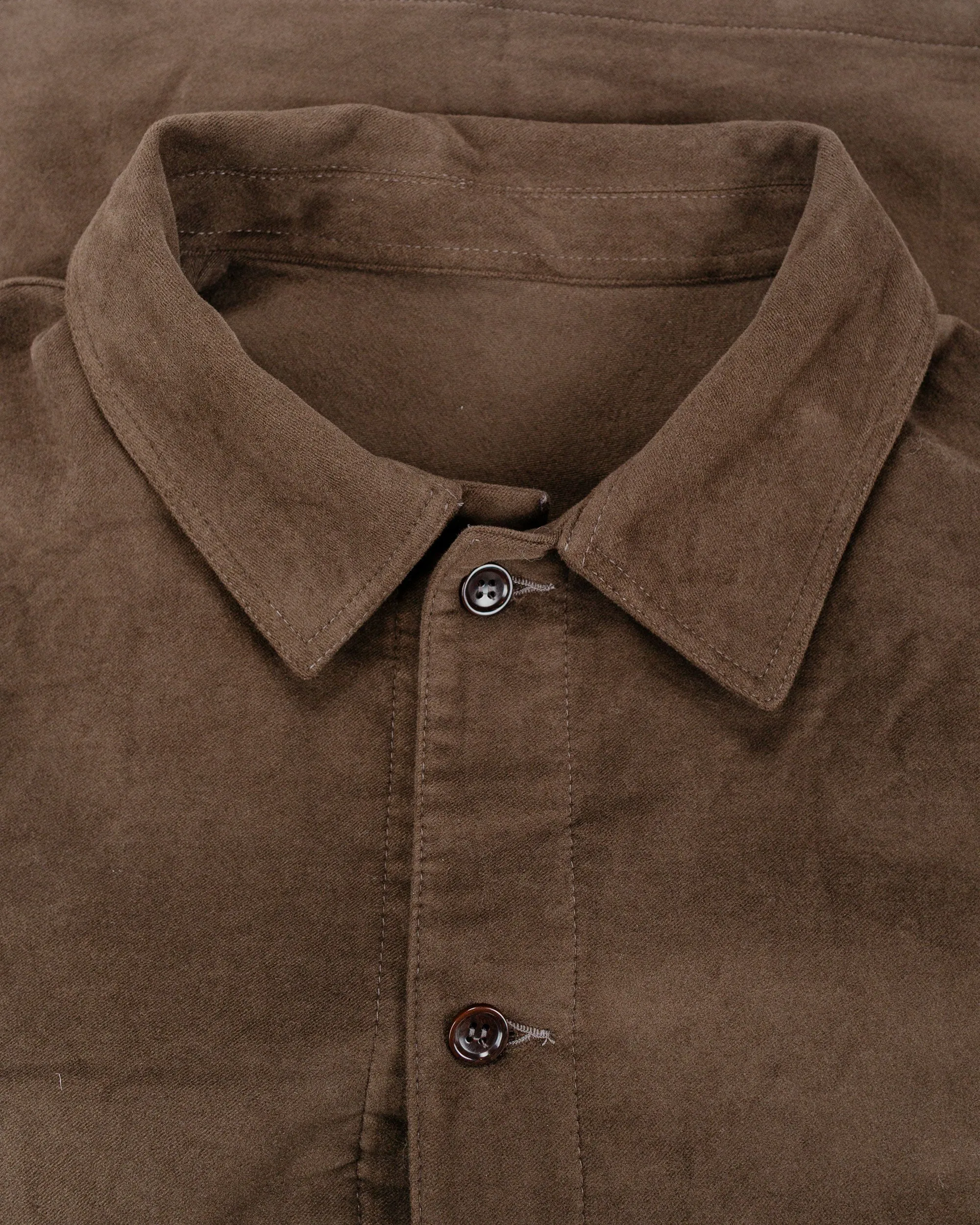James Coward Signal Shirt Dark Brown Cotton Moleskin sold by Lost & Found product image thumbnail 5