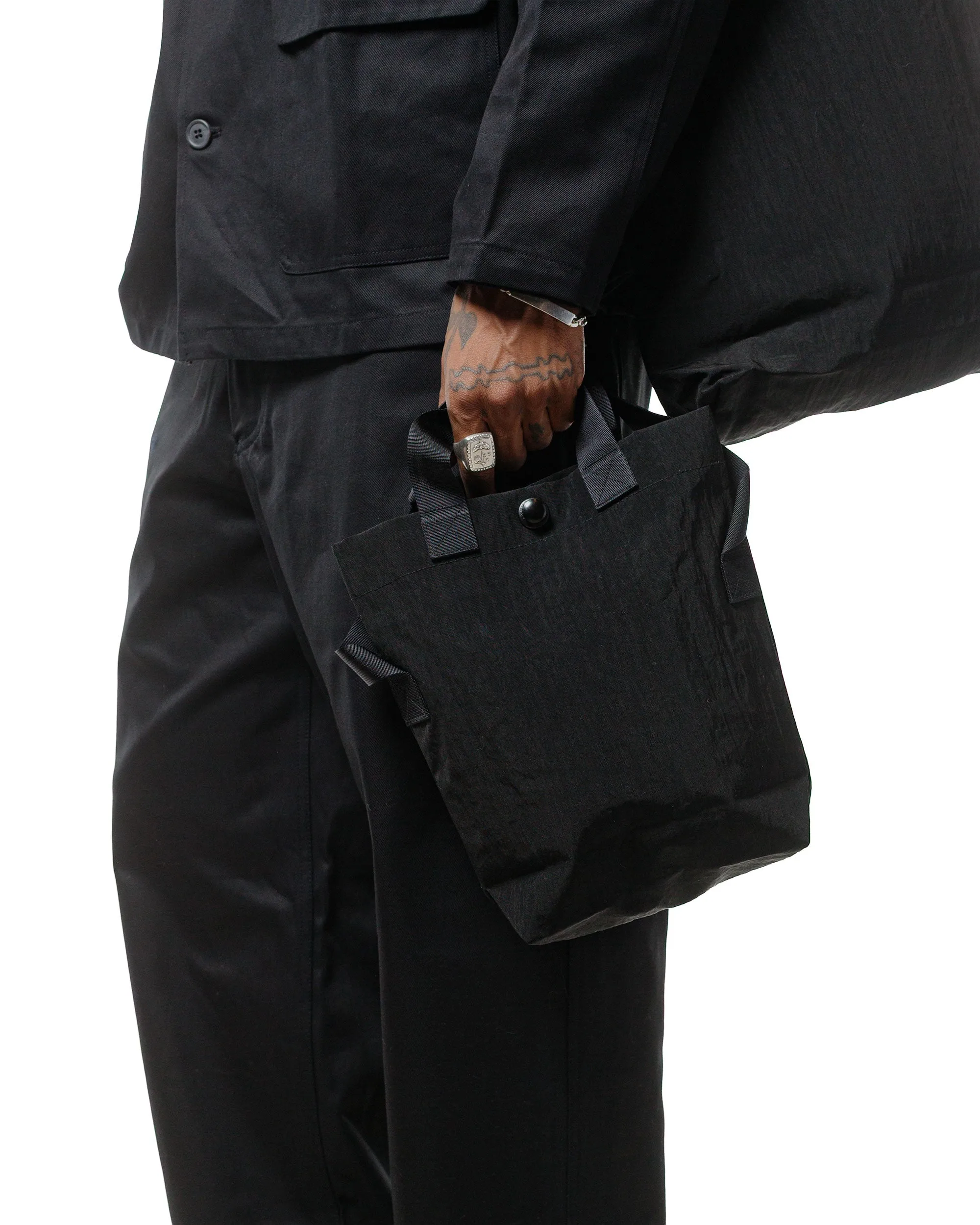 MAN-TLE R0B4 'Mini Tote' Black Nylon sold by Lost & Found product image thumbnail 2