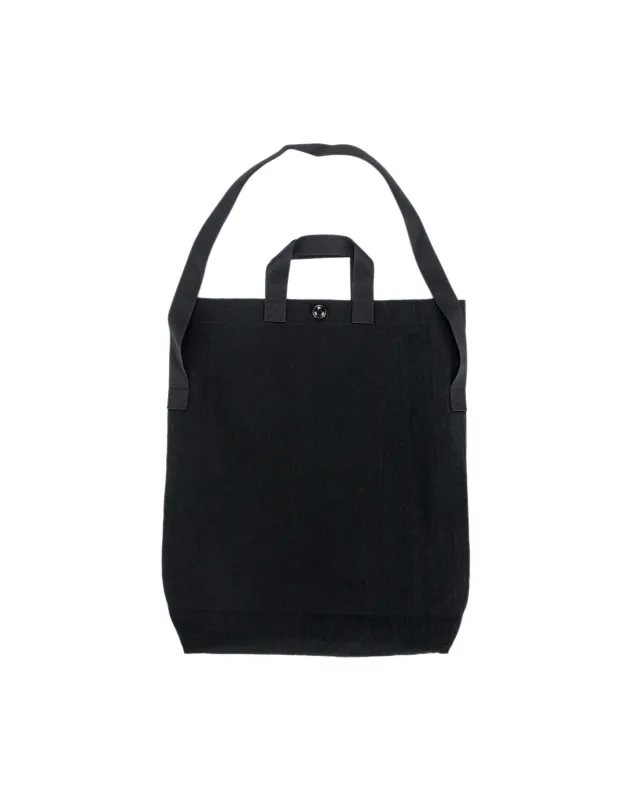 MAN-TLE R0B1 'Multi Handle Tote' Black Nylon sold by Lost & Found