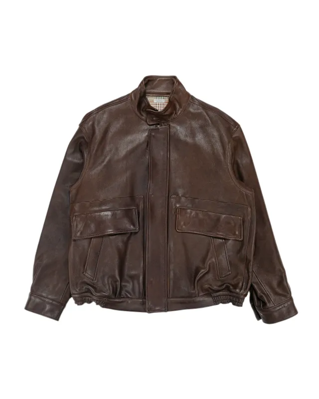 Phigvel Sheepleather Sporting Blouson Dark Brown sold by Lost & Found