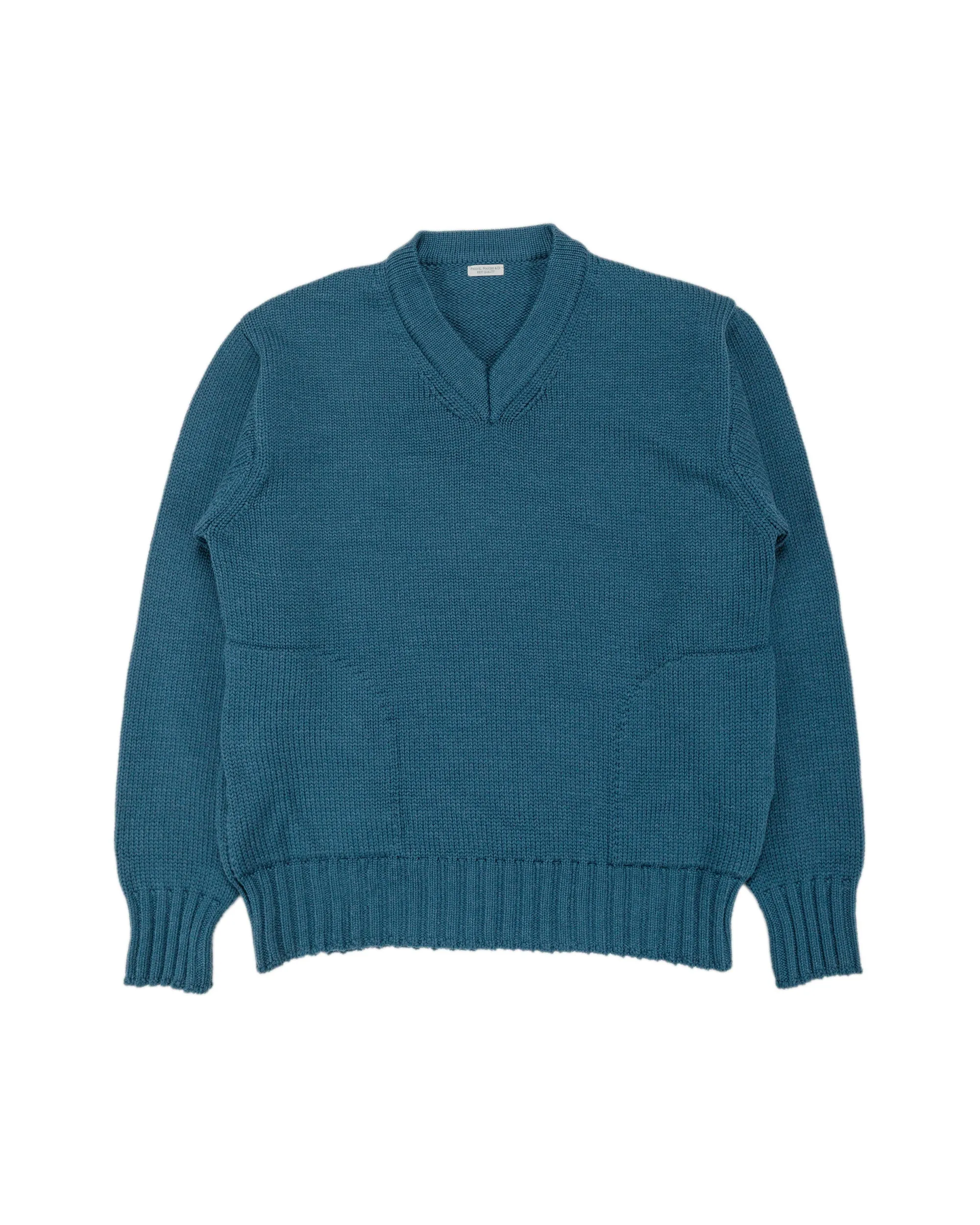 Phigvel Goodman's V Neck Sweater Cerulean sold by Lost & Found