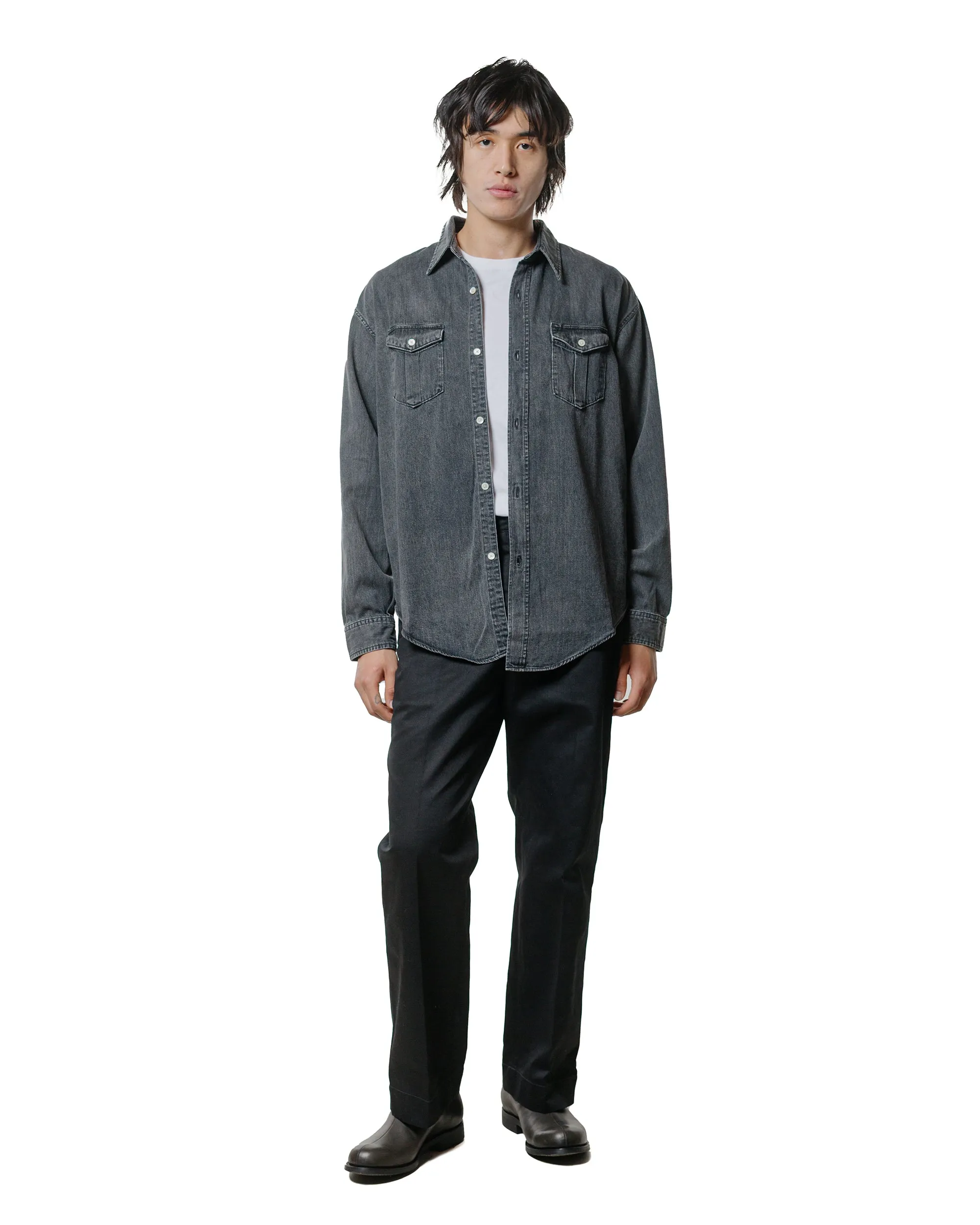 Phigvel Denim Workaday Shirt Black (Fade) sold by Lost & Found product image thumbnail 4