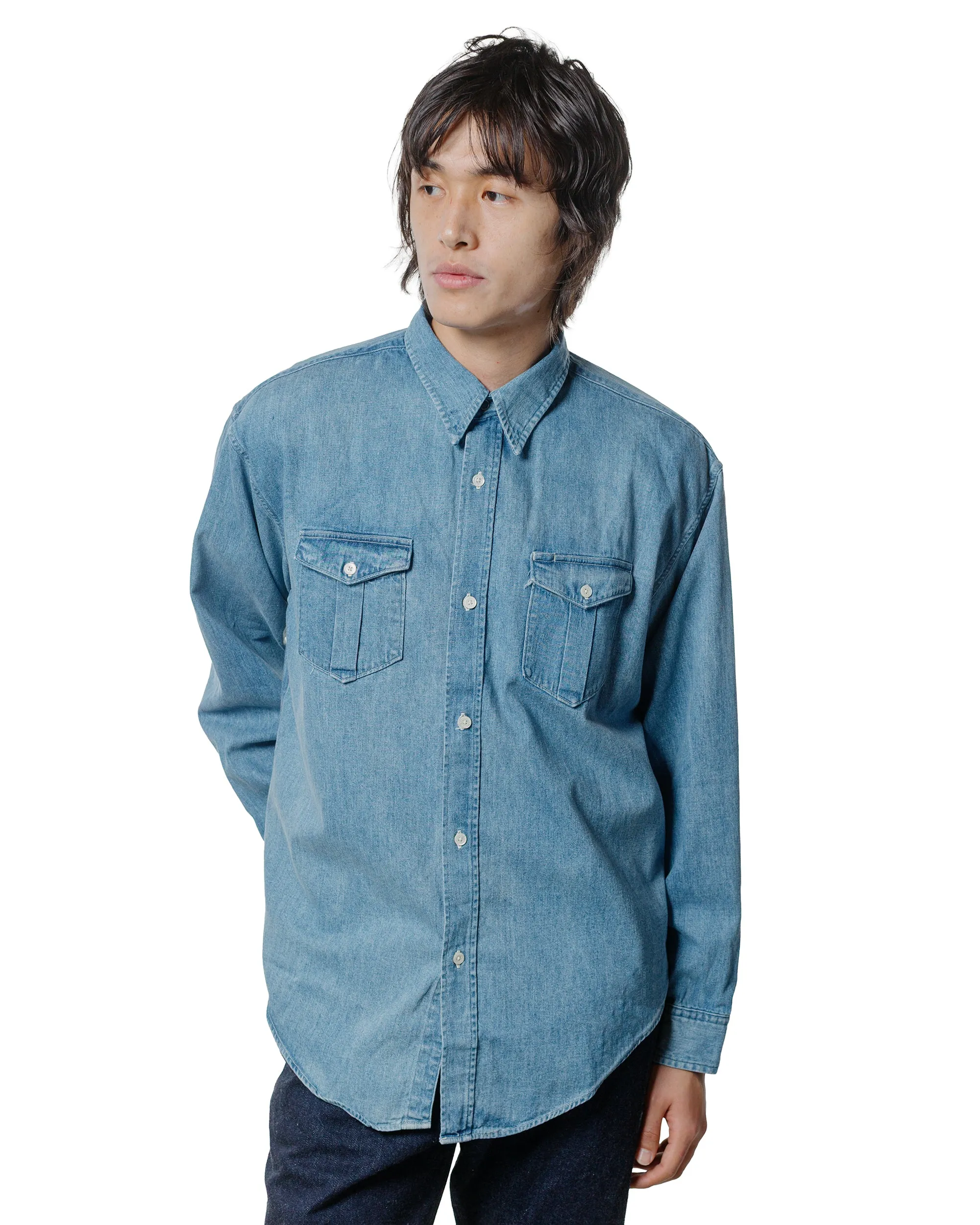 Phigvel Denim Workaday Shirt Indigo (Fade) sold by Lost & Found product image thumbnail 2