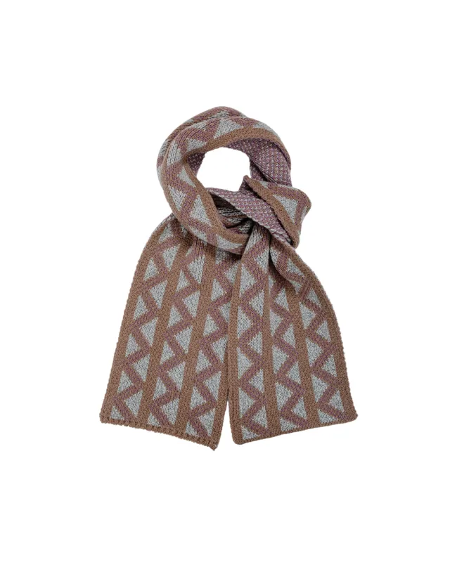 Found Feather Geo Scarf Italian Donegal Wool Brown sold by Lost & Found