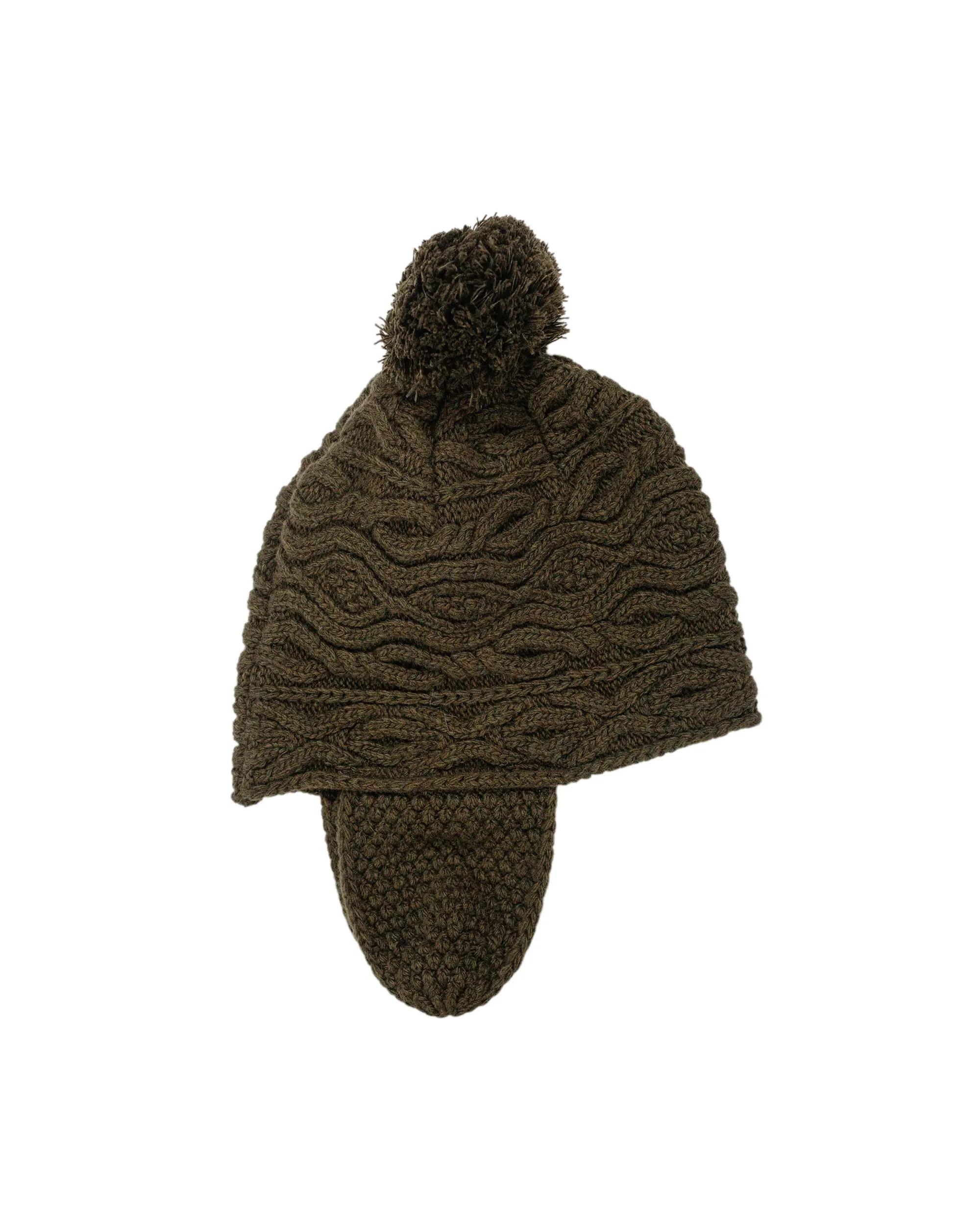 Found Feather Pom Pom Beanie Lambswool Olive sold by Lost & Found product image thumbnail 2
