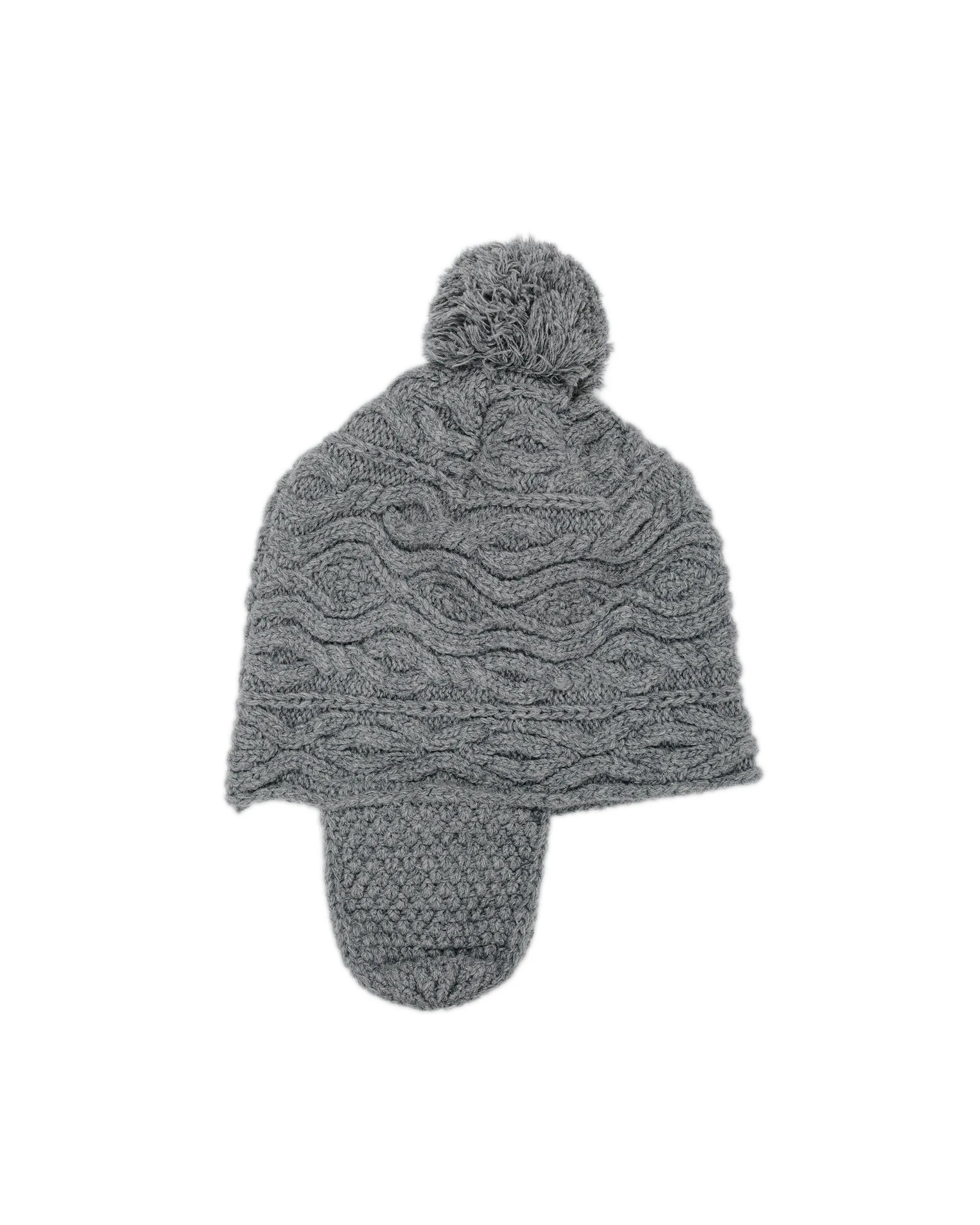 Found Feather Pom Pom Beanie Lambswool Grey sold by Lost & Found product image thumbnail 2