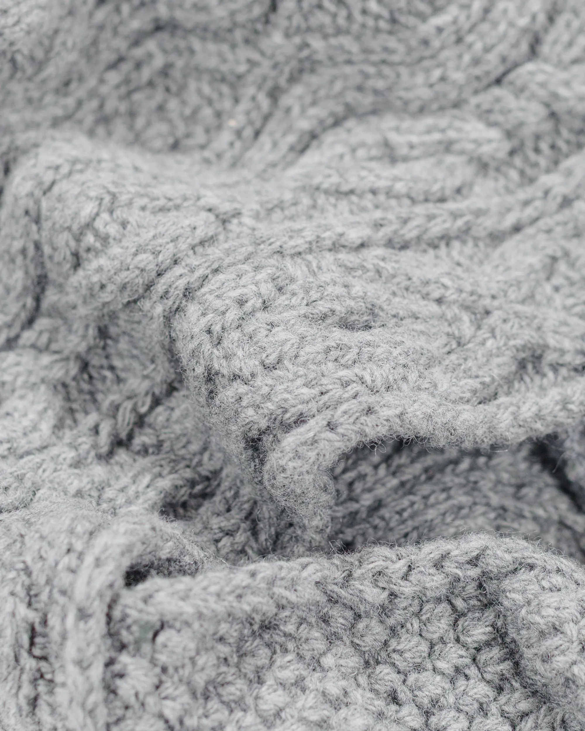 Found Feather Pom Pom Beanie Lambswool Grey sold by Lost & Found product image thumbnail 3