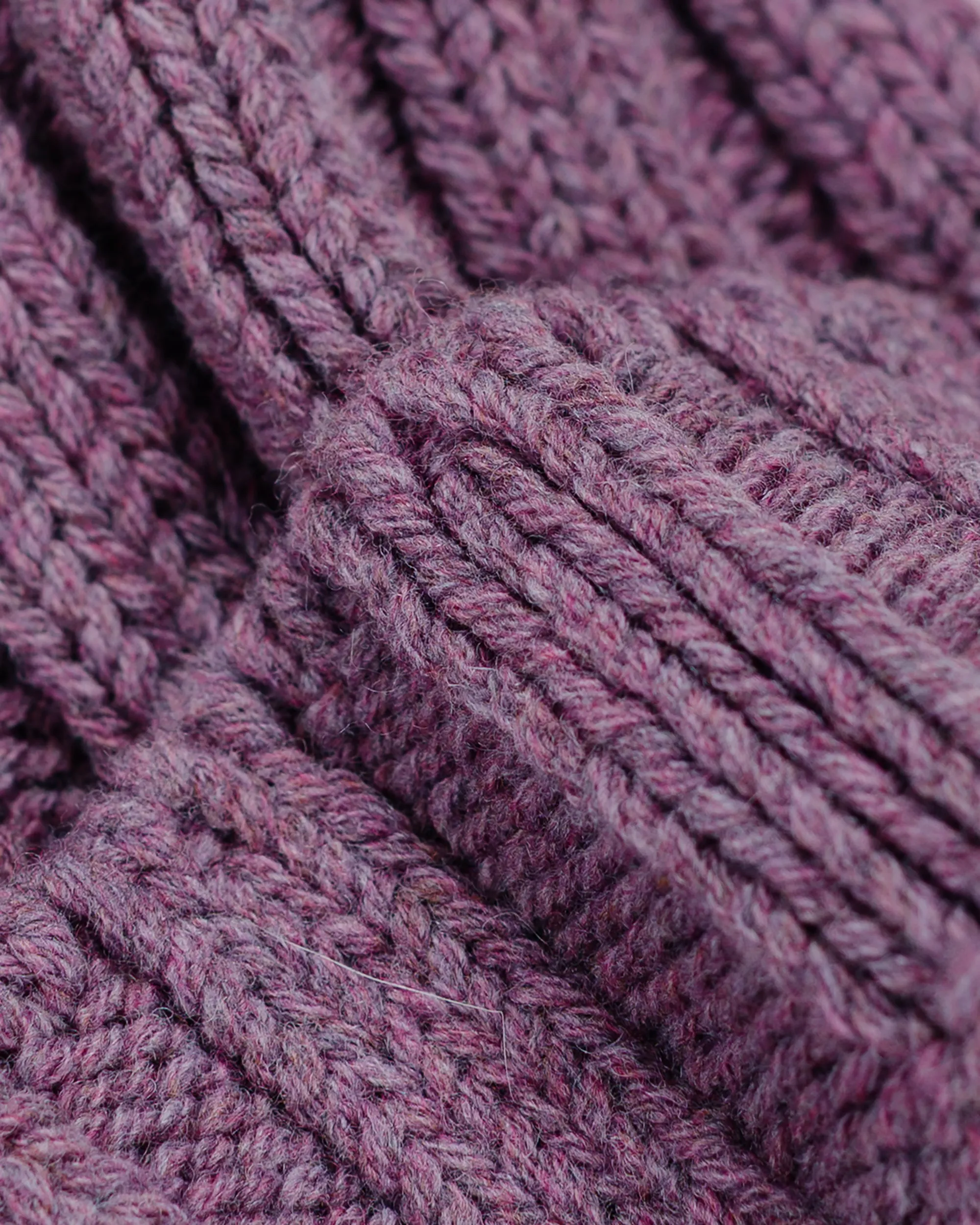 Found Feather Rib Beanie Italian Donegal Wool Plum sold by Lost & Found product image thumbnail 2
