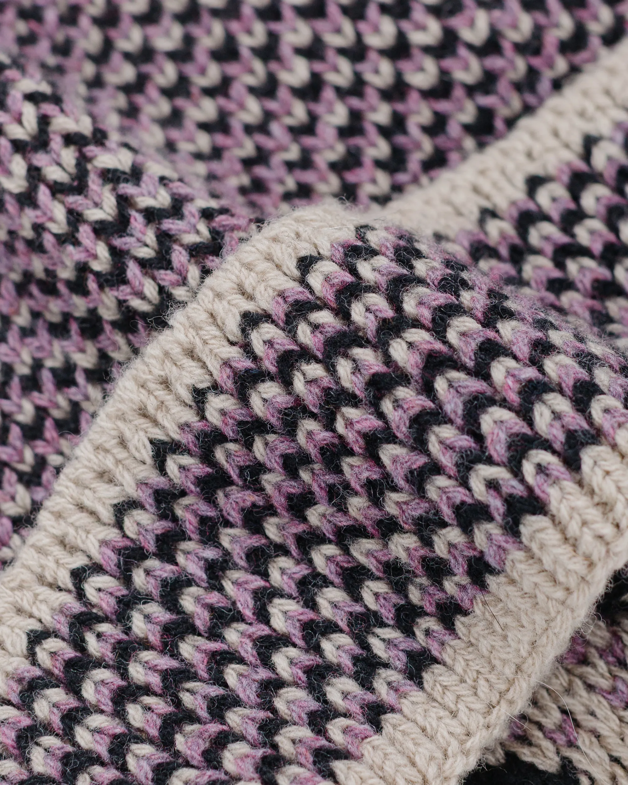 Found Feather Reverse Geo Beanie Italian Donegal Wool Beige sold by Lost & Found product image thumbnail 2