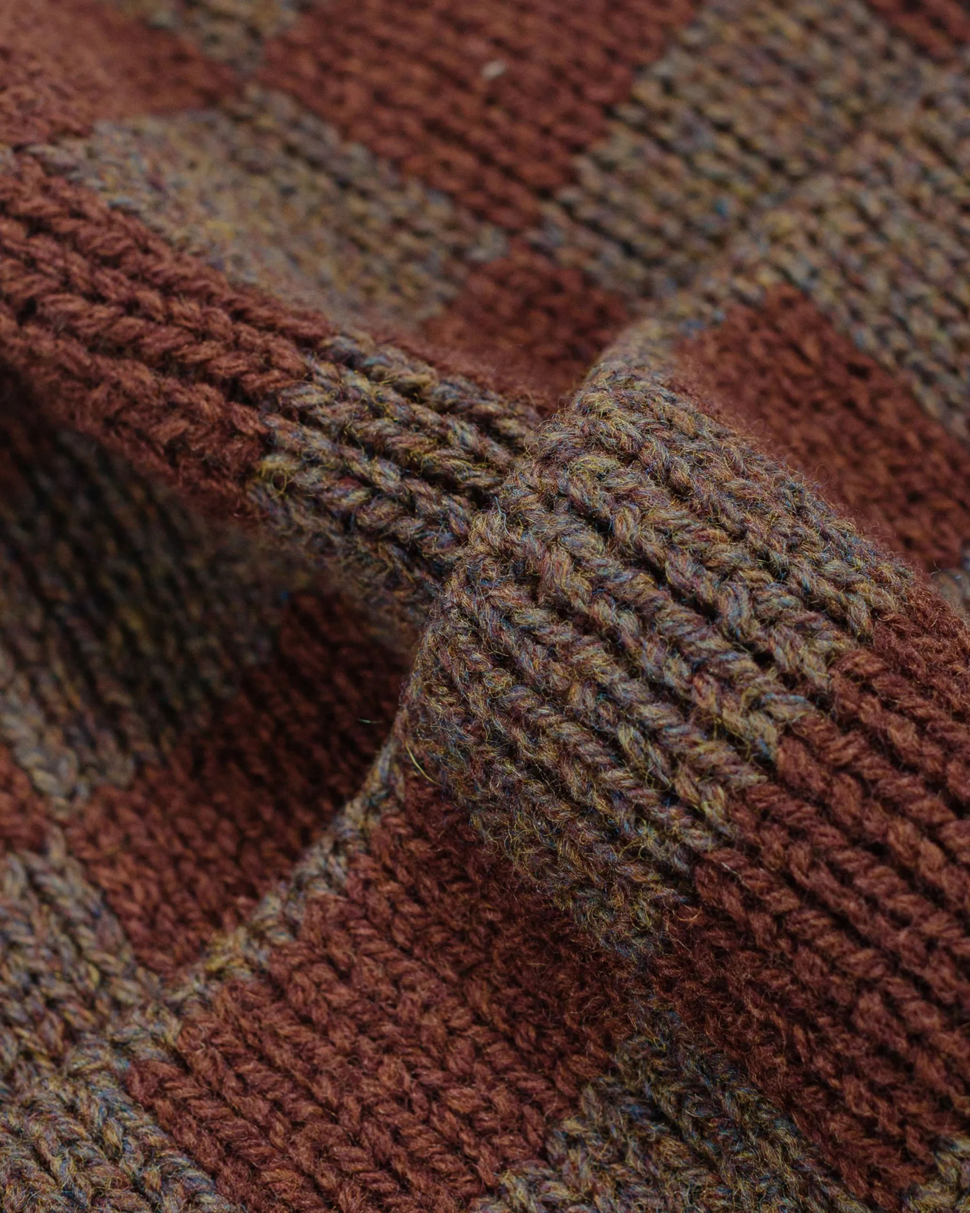 Found Feather Checker Beanie Italian Donegal Wool Brown sold by Lost & Found product image thumbnail 2