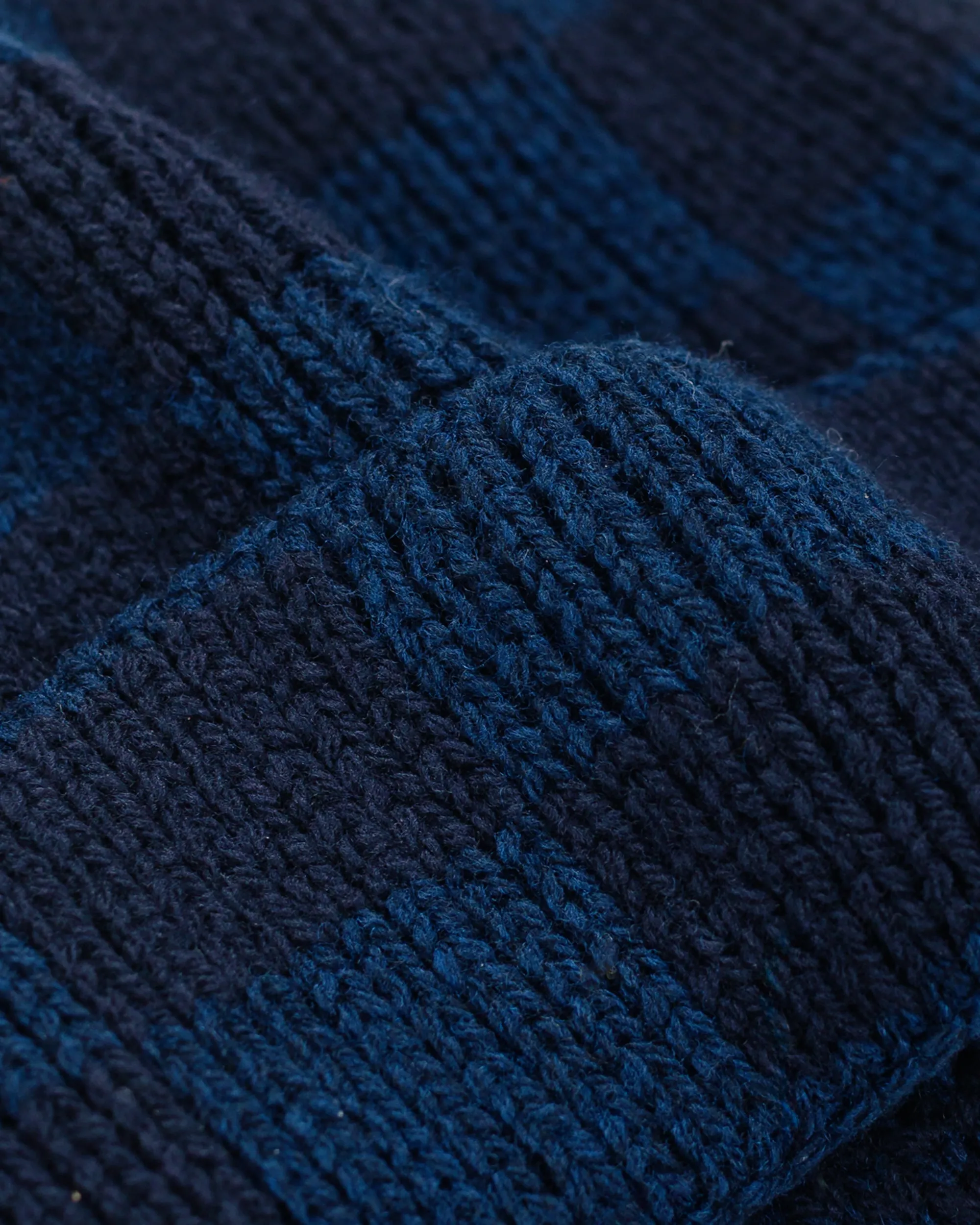 Found Feather Checker Beanie Italian Donegal Wool Navy sold by Lost & Found product image thumbnail 2