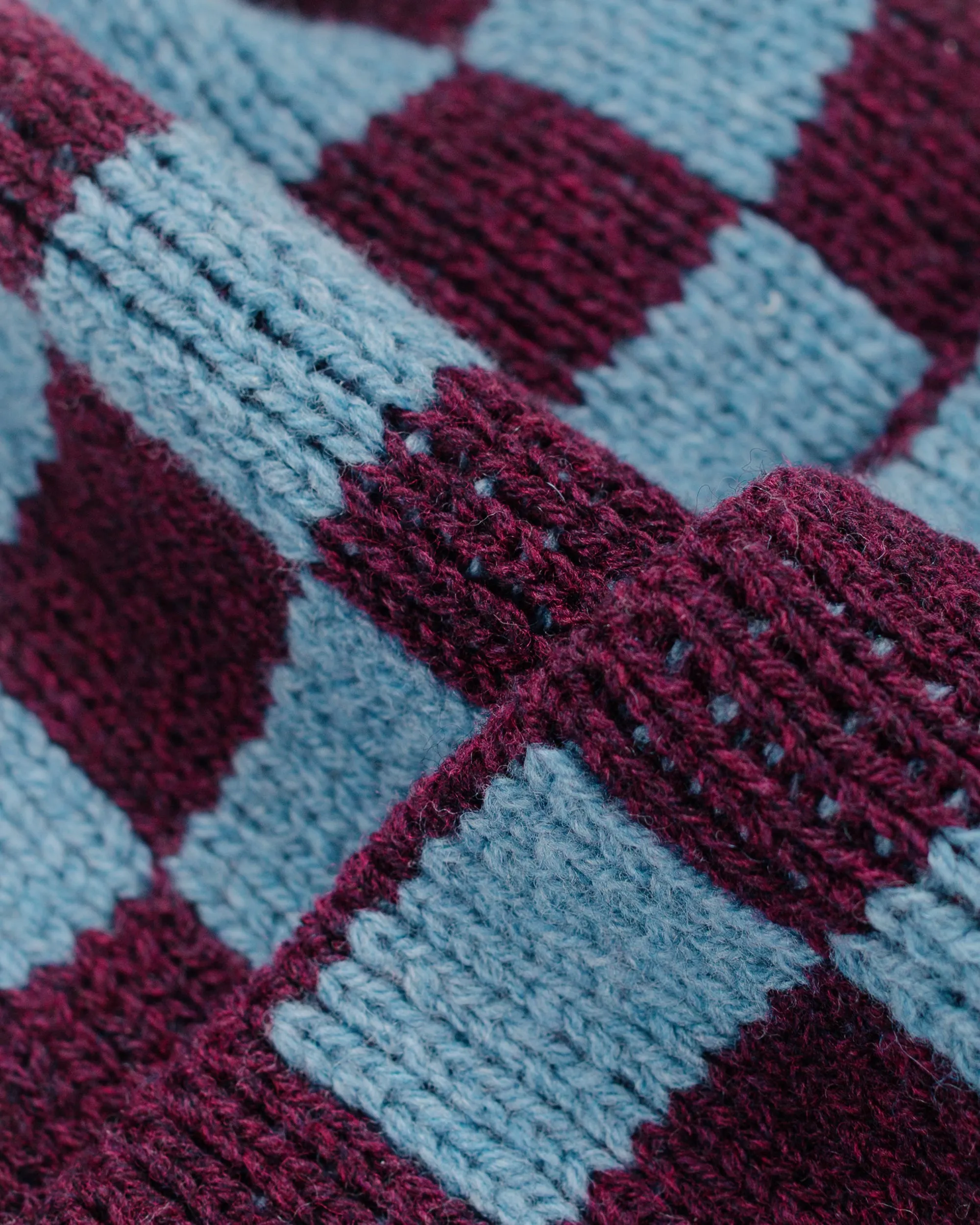 Found Feather Checker Beanie Italian Donegal Wool Raspberry sold by Lost & Found product image thumbnail 2