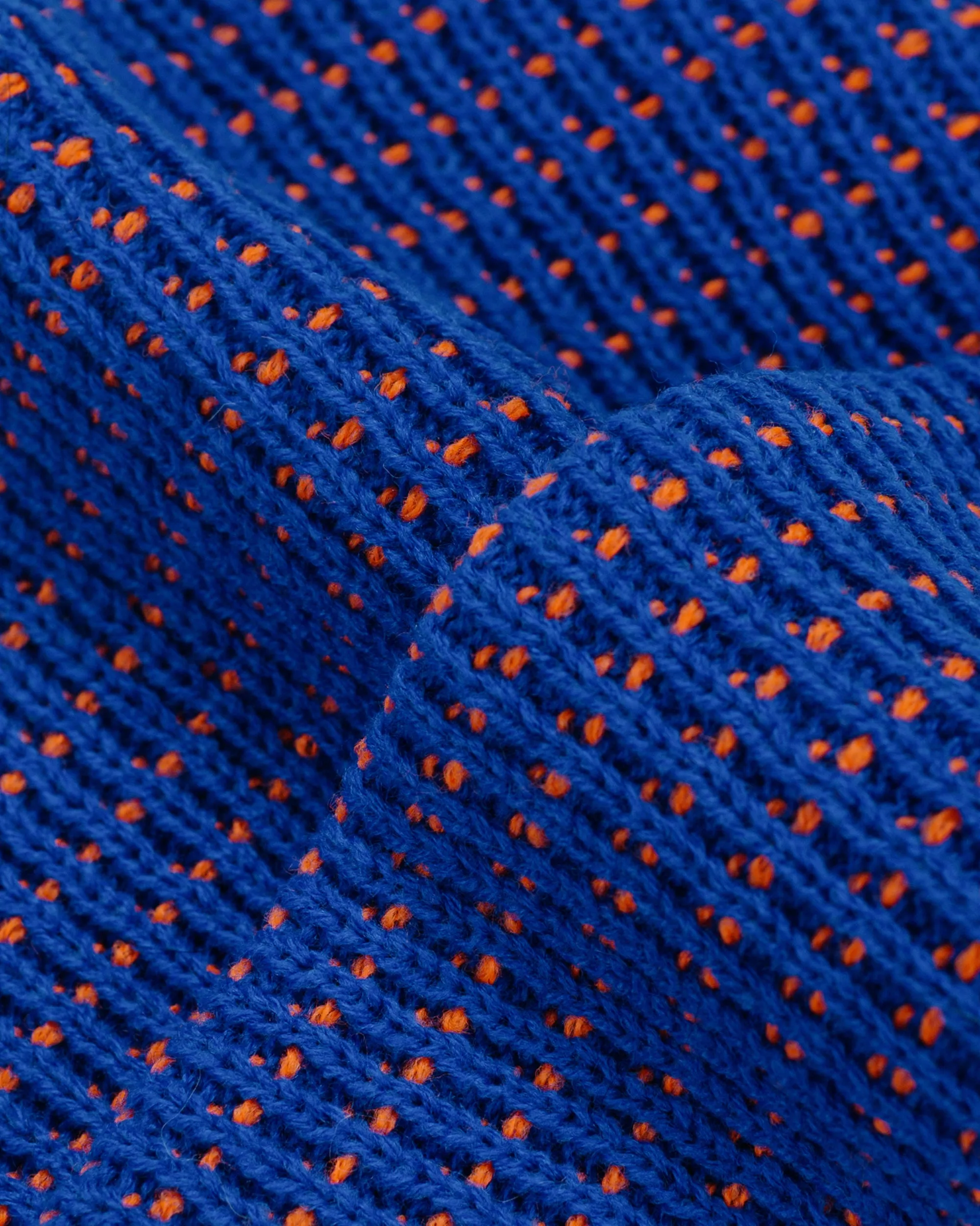 Found Feather Waffle Beanie Acrylic Knit Blue Orange sold by Lost & Found product image thumbnail 2