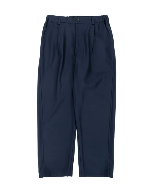 Wanze Easy Trouser Wool Navy sold by Lost & Found